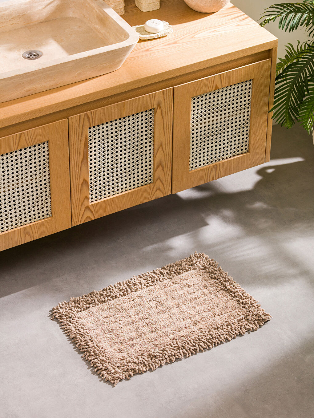 LCW HOME BEIGE Bath Mat -W58567Z8-DEE