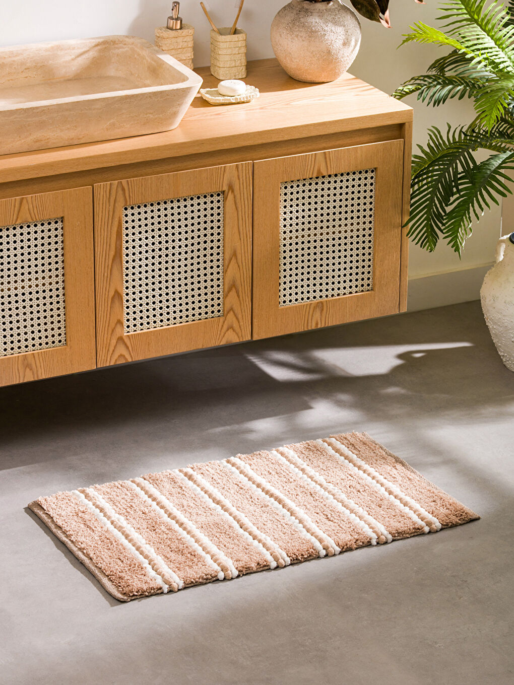 LCW HOME سجادة حمام بيج -W58583Z8-DEE