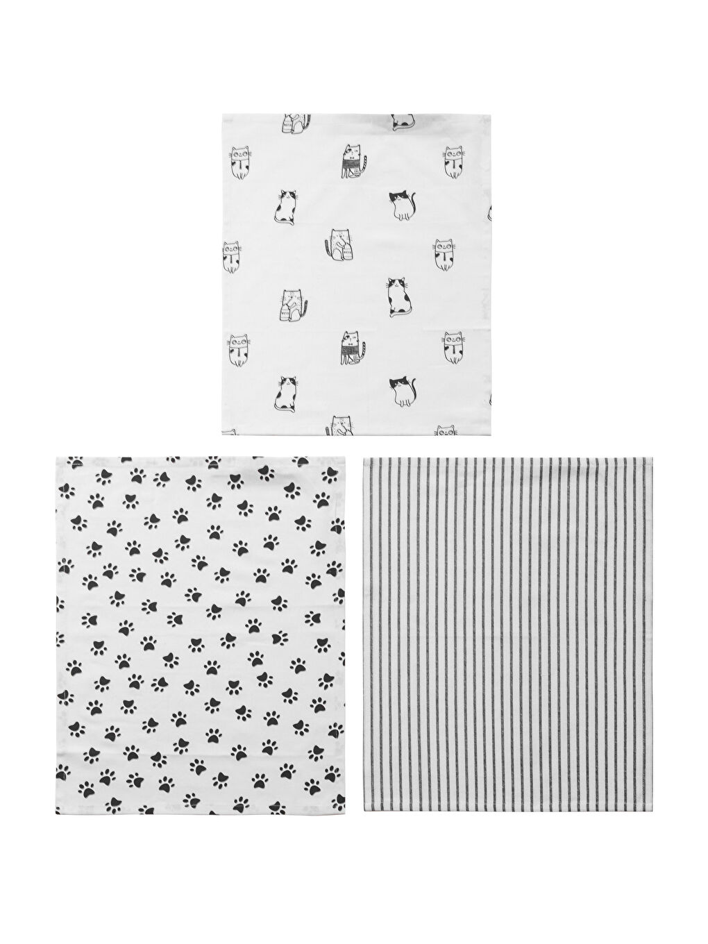 Cat Printed Tea Towel 3-packs 40x50 cm-5