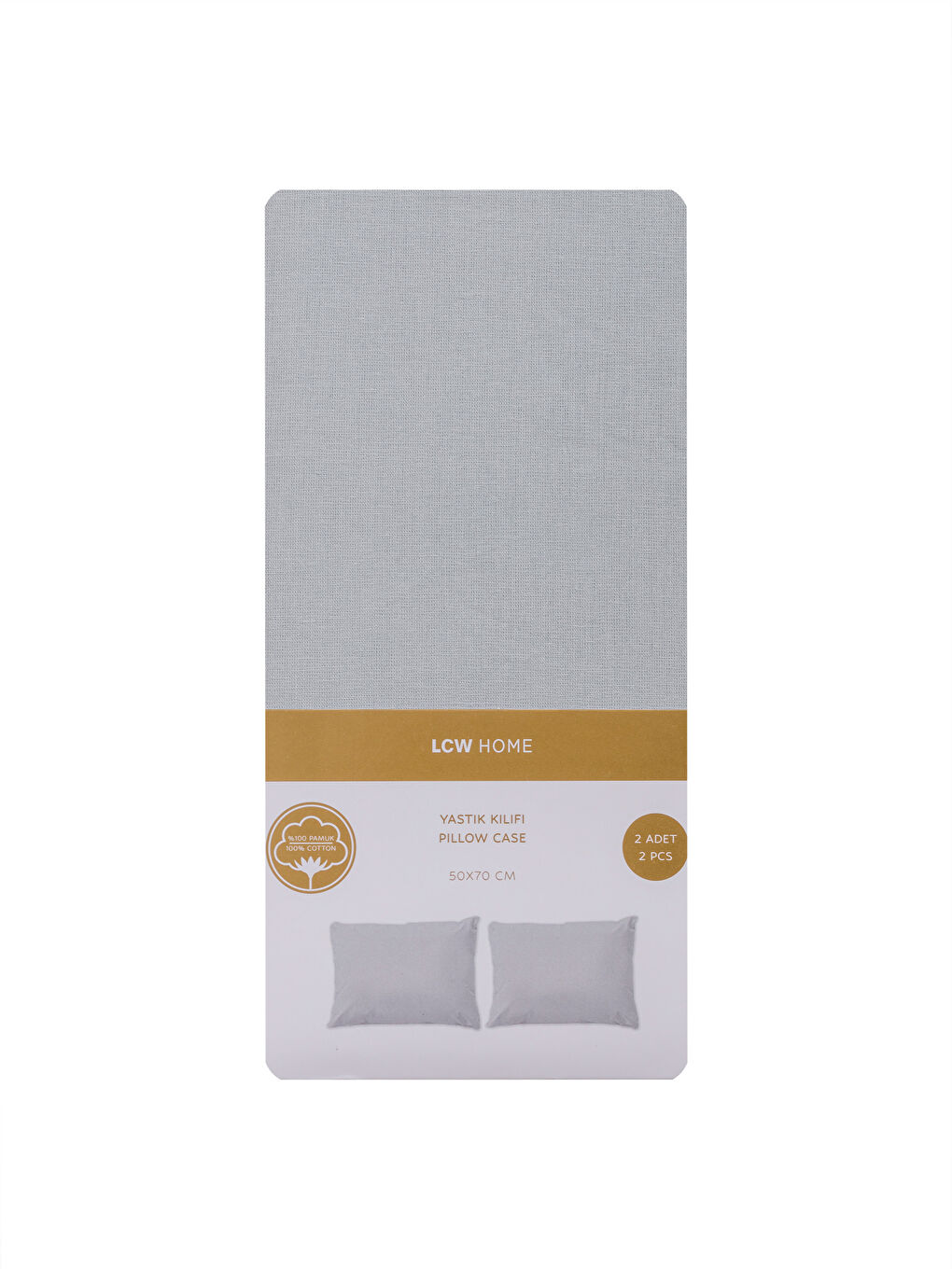 LCW HOME Basic Cotton Pillowcase 2 Pack 50x70 cm -W58666Z8-CYY