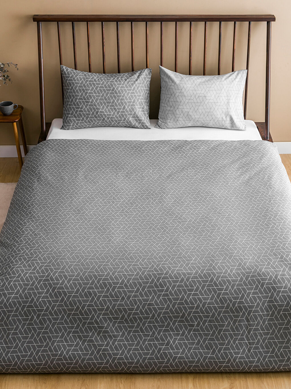 LCW HOME سێتی کەڤەری دووانە پەڕۆی خەتخەت -W58749Z8-LRW