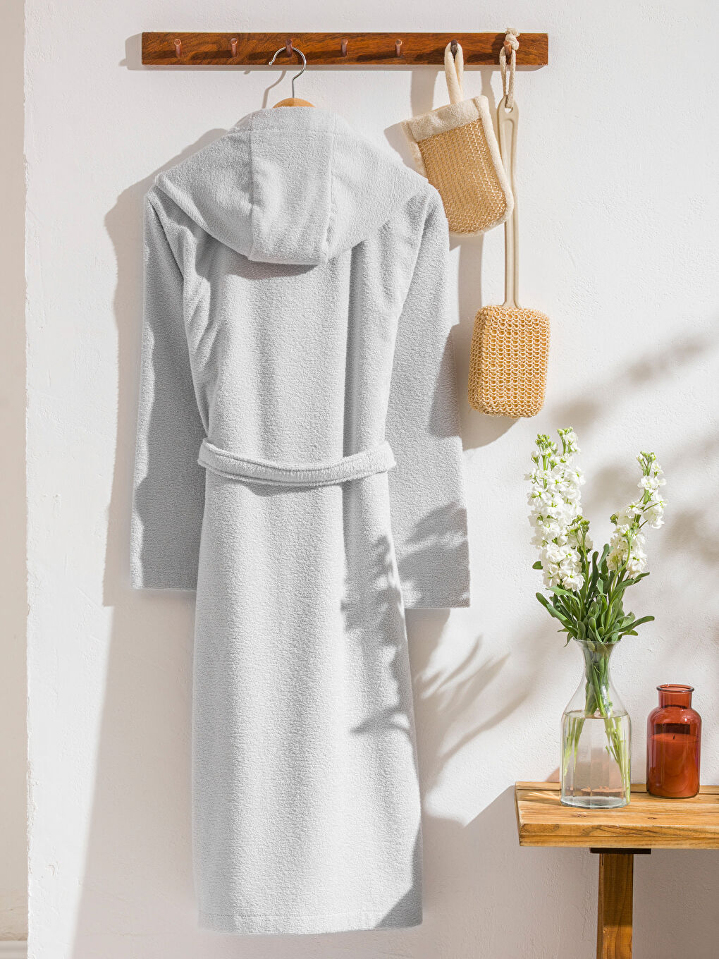 Gri Star Wars Nakışlı Erkek Bornoz-1