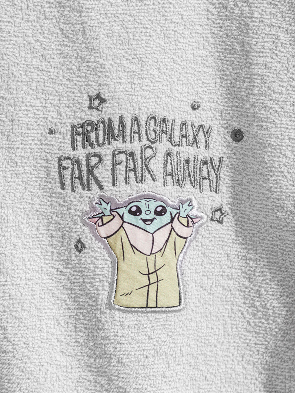 Gri Star Wars Nakışlı Erkek Bornoz-2