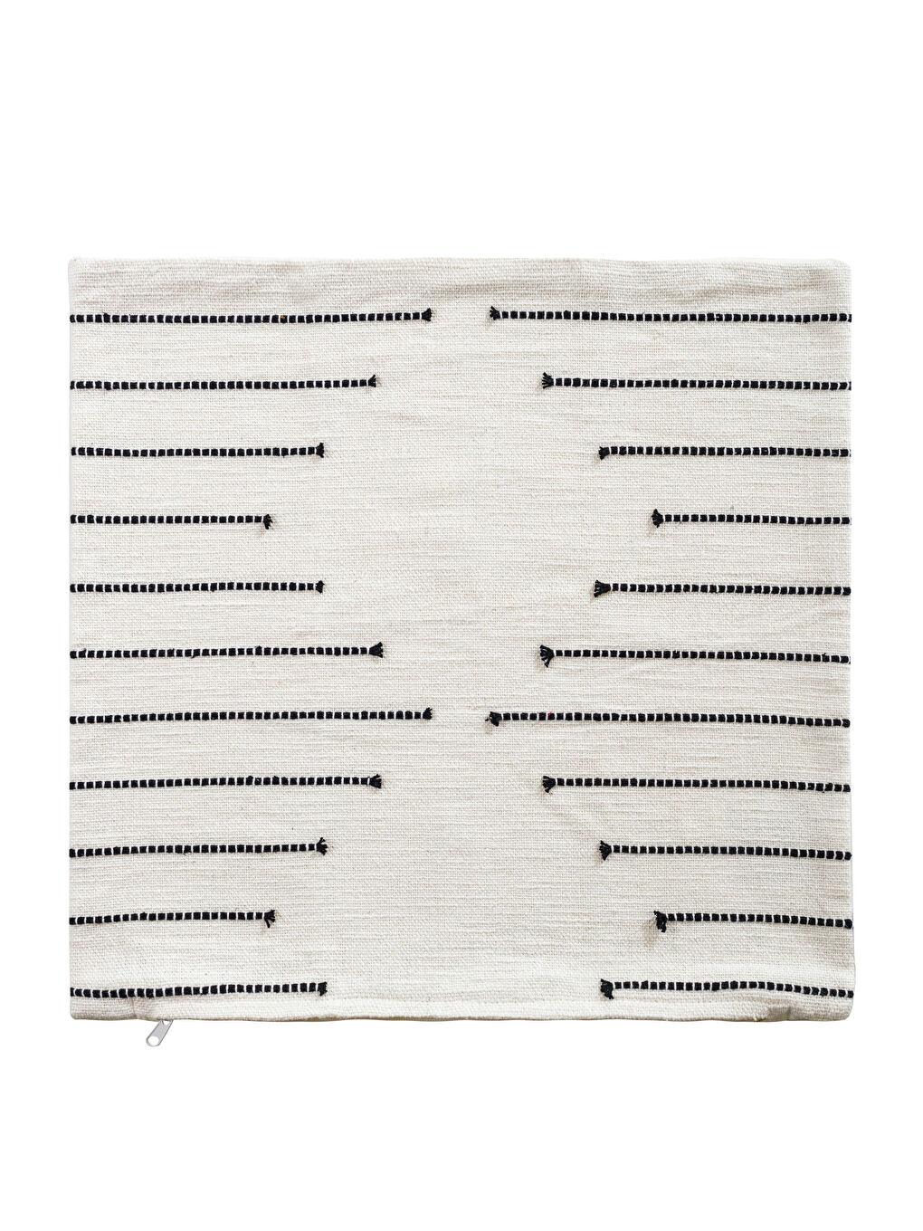 Siyah Çizgi Nakışlı Kırlent Kılıfı 45x45 cm-4