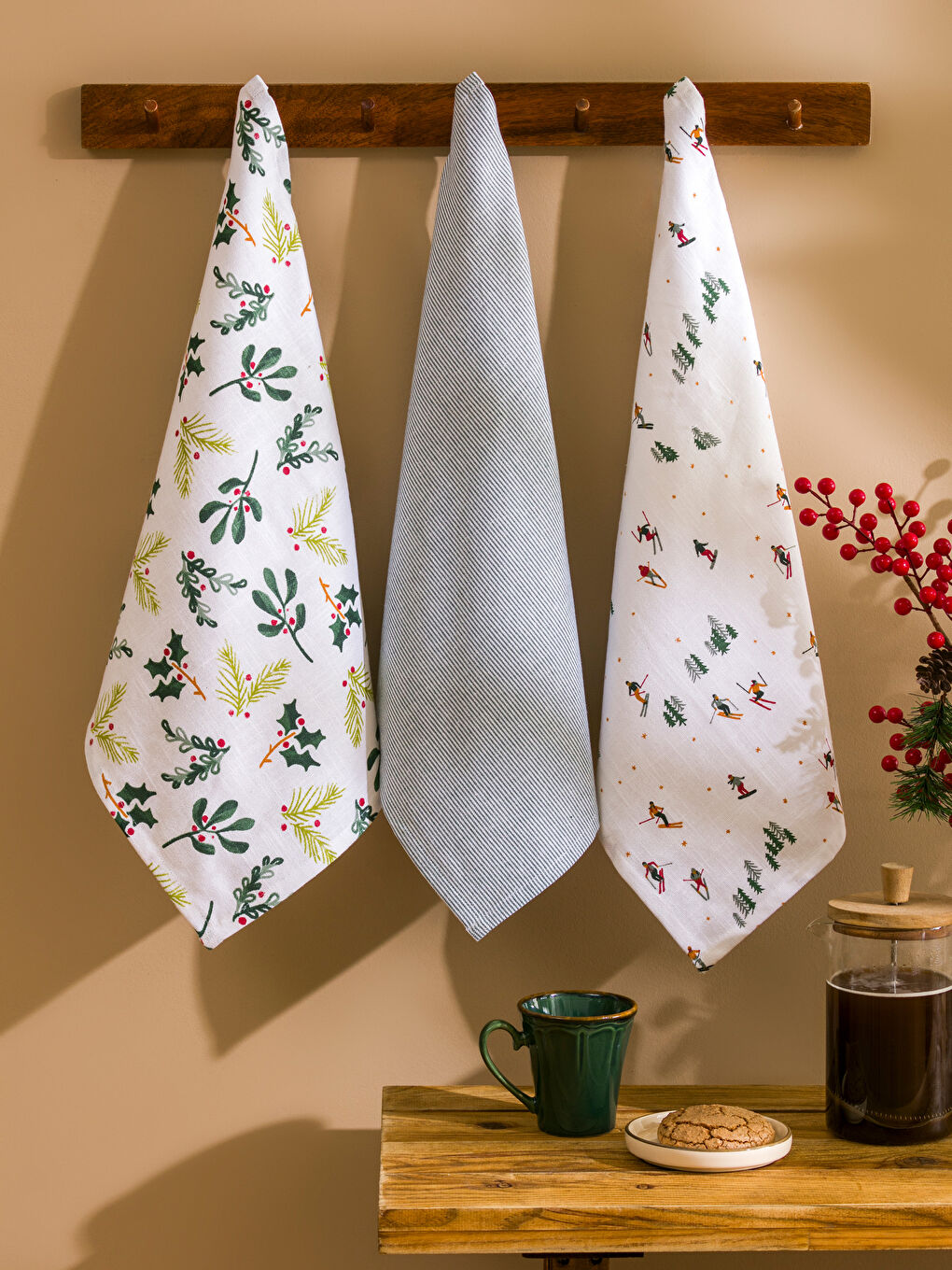 Patterned Tea Towel 3-packs 40x50 cm