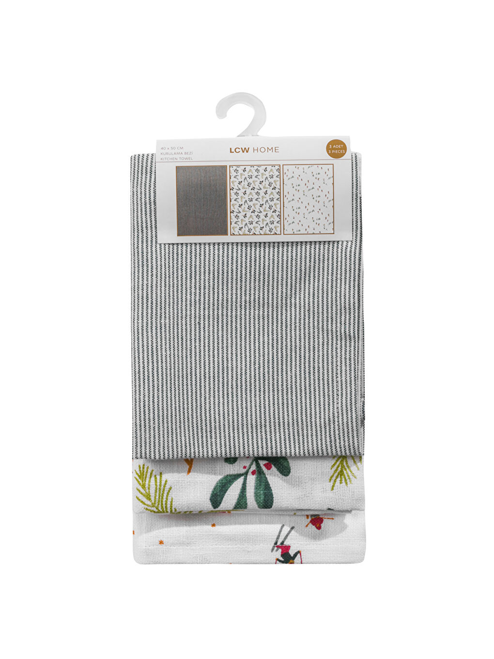 Patterned Tea Towel 3-packs 40x50 cm-4