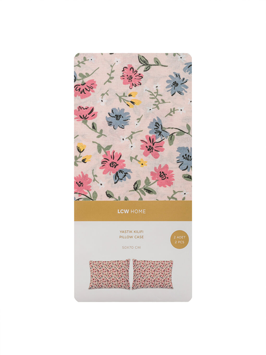 LCW HOME Floral Patterned Pillowcase 2 Pack 50x70 cm -W58965Z8-F9C