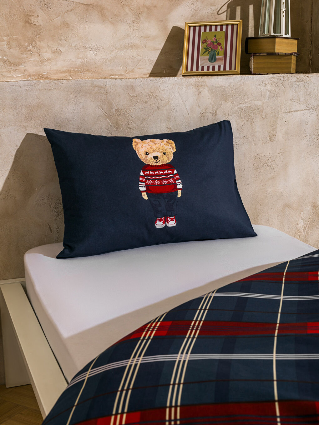 LCW HOME Teddy Bear Printed Single Bed Duvet Cover Set -W58976Z8-F9C