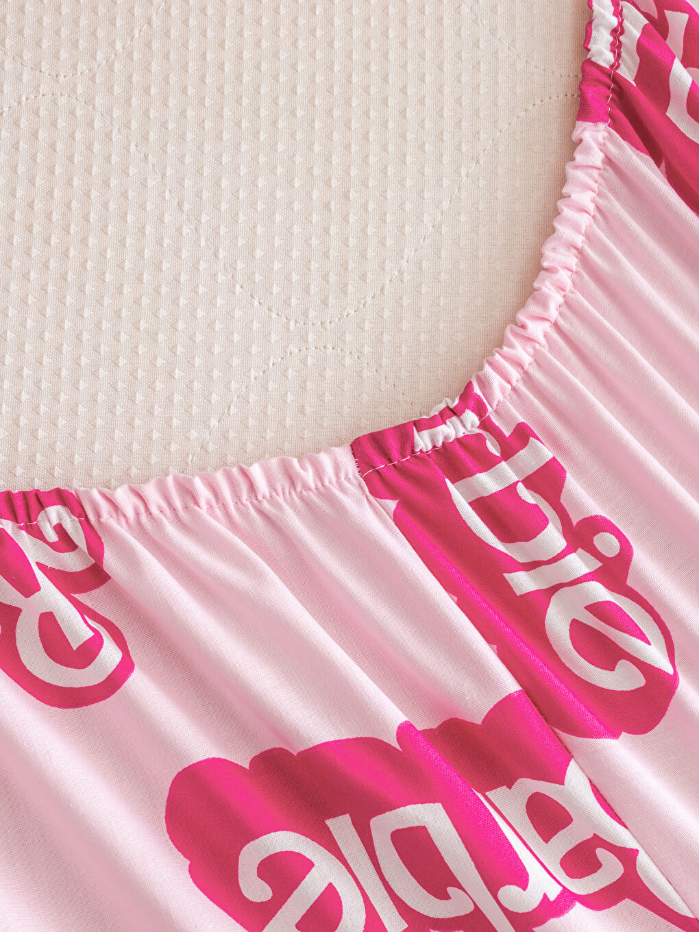 LCW HOME Barbie Printed Single Fitted Sheet -W58992Z8-JH4