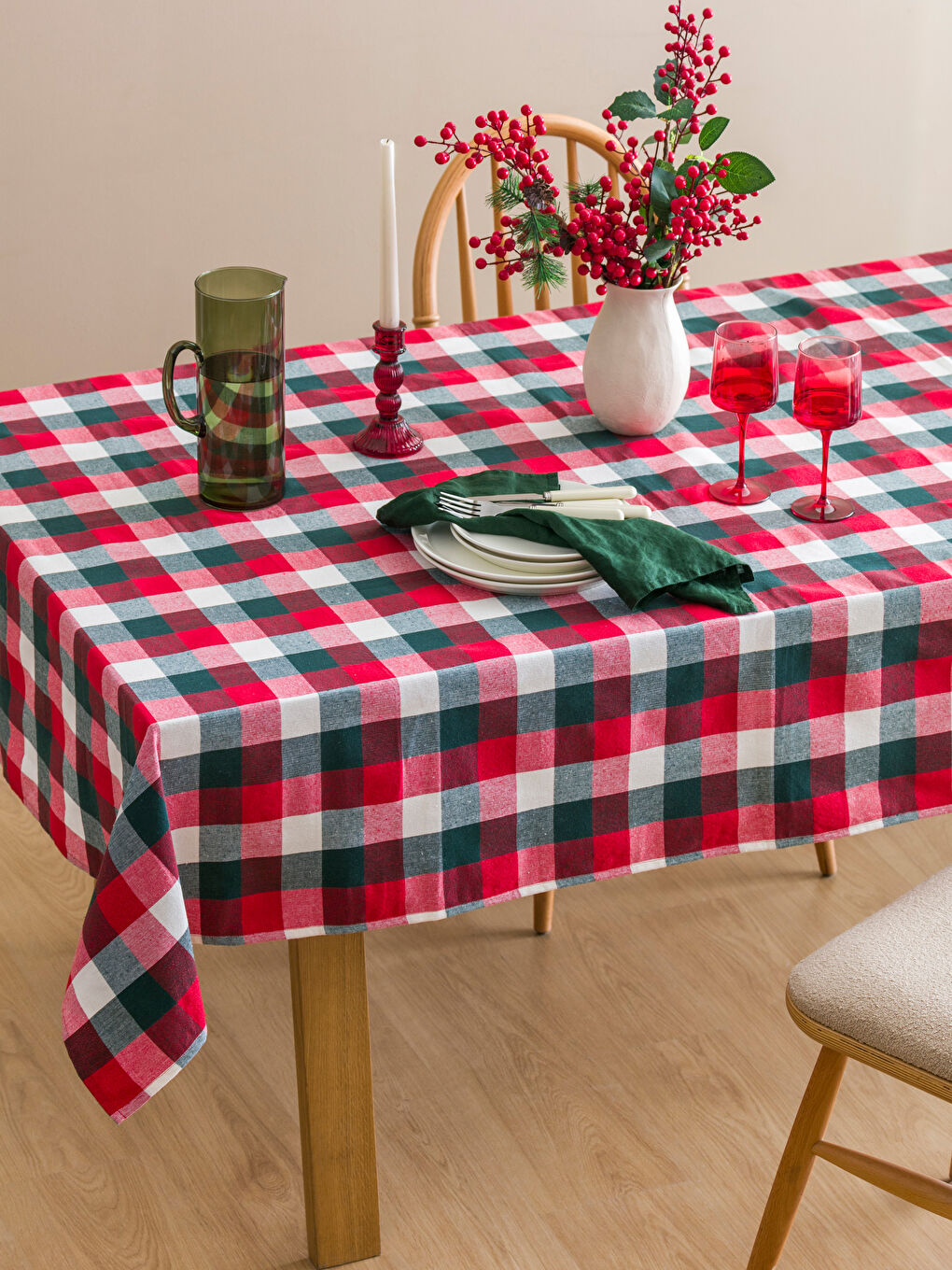 Plaid Patterned Tablecloth 150x200 cm-1