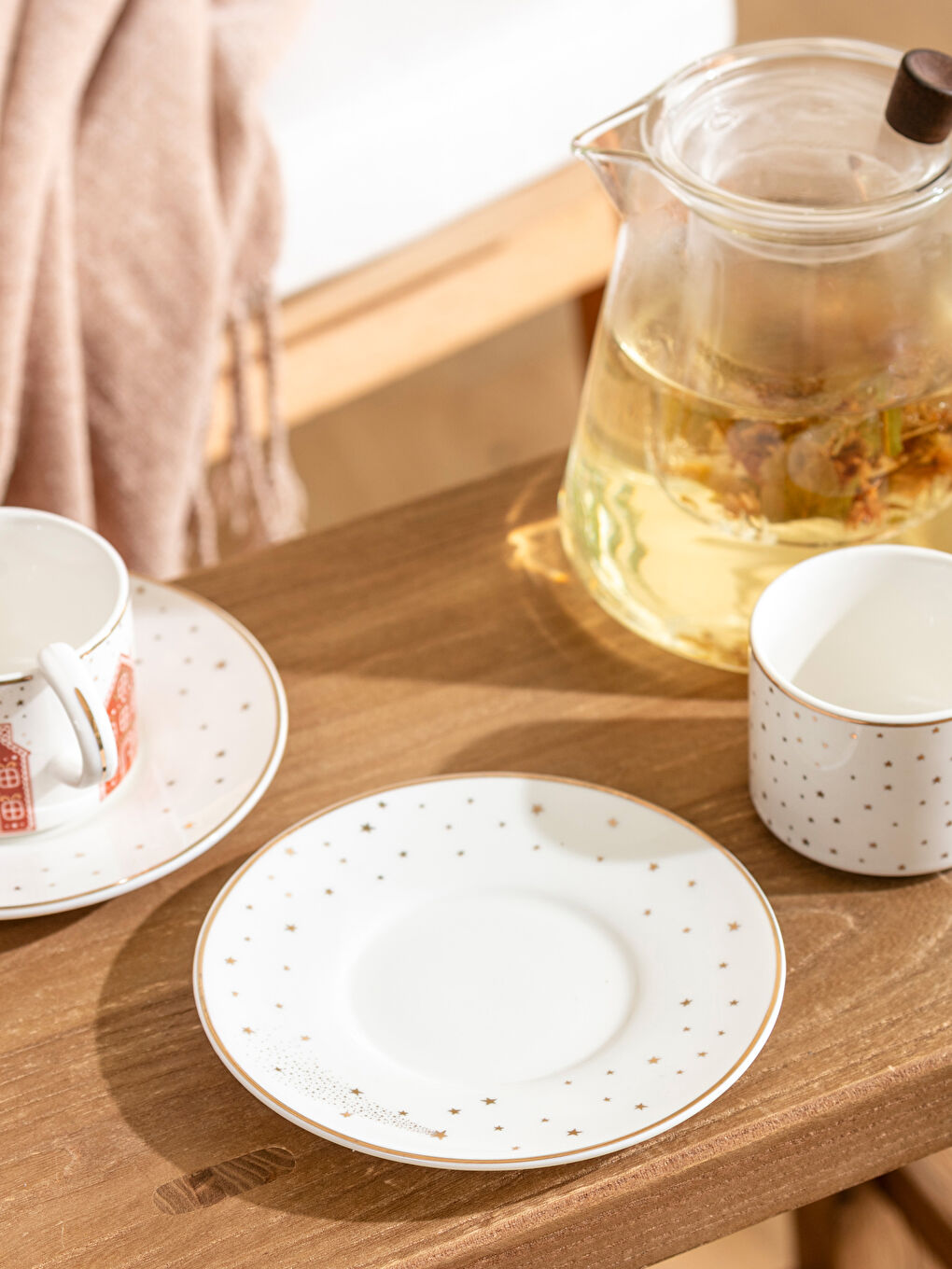 Sarı 2 Kişilik Porselen Kahve Fincan Takımı 90 ml-2