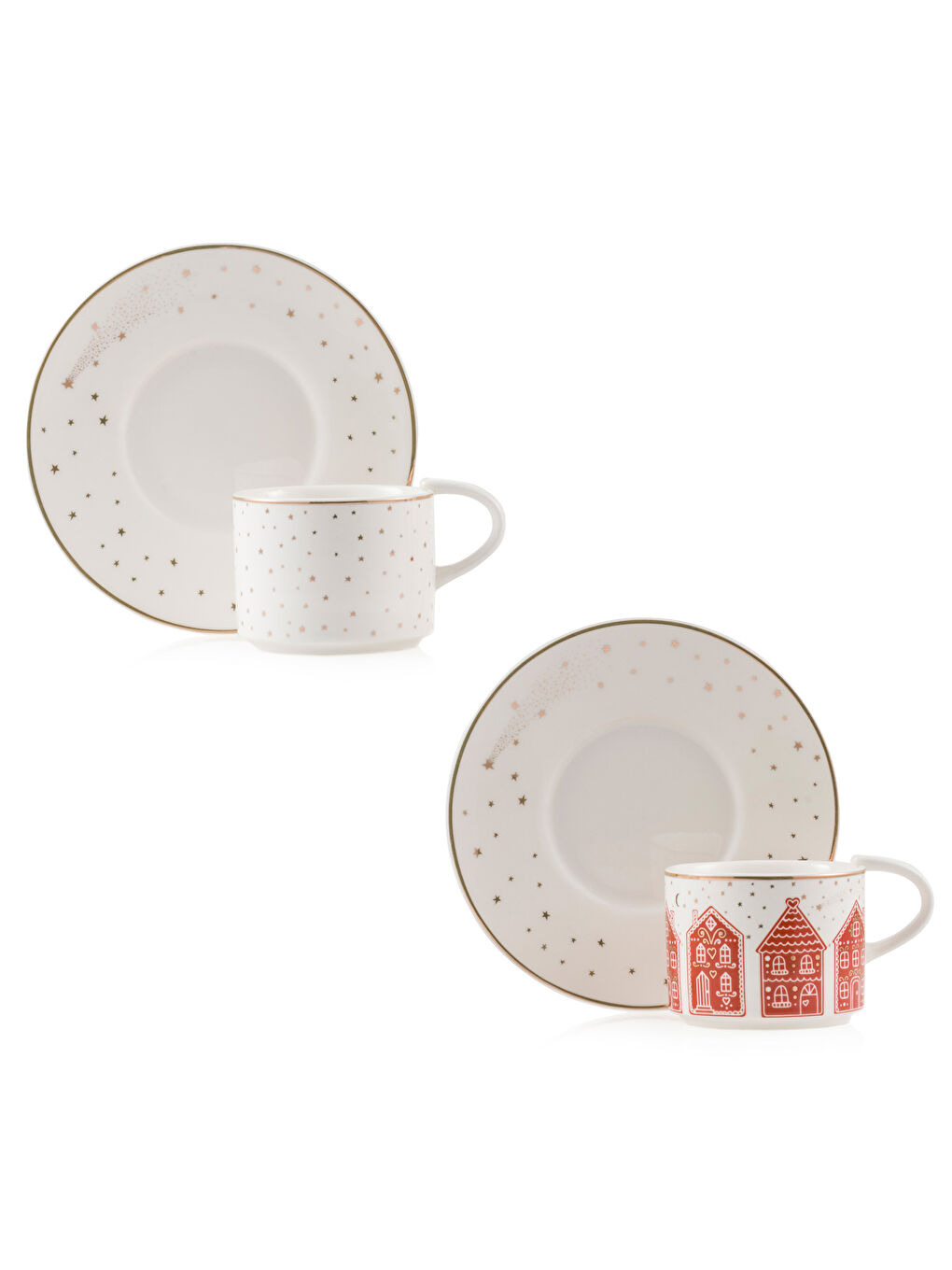 Sarı 2 Kişilik Porselen Kahve Fincan Takımı 90 ml-4