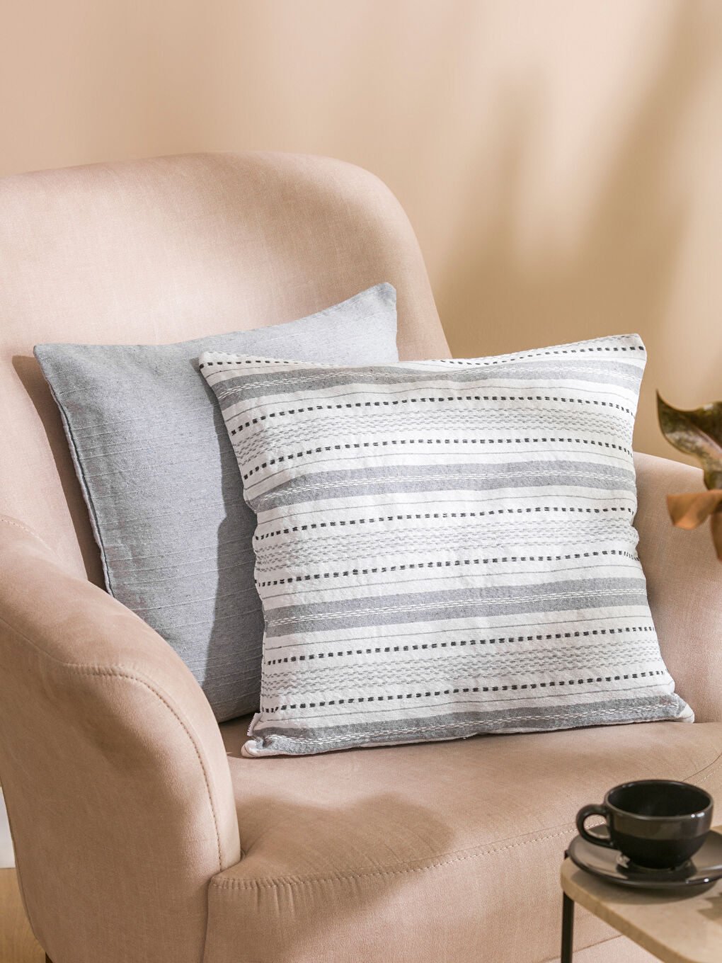 LCW HOME Striped Cushion Case 45x45 cm -W59591Z8-M0T