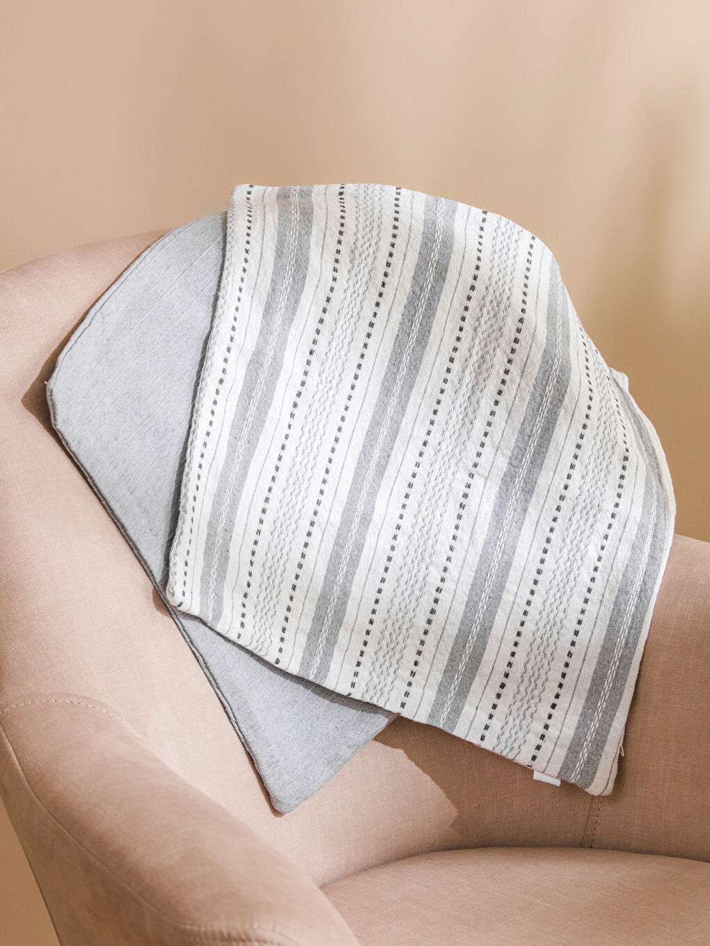 LCW HOME Striped Cushion Case 45x45 cm -W59591Z8-M0T