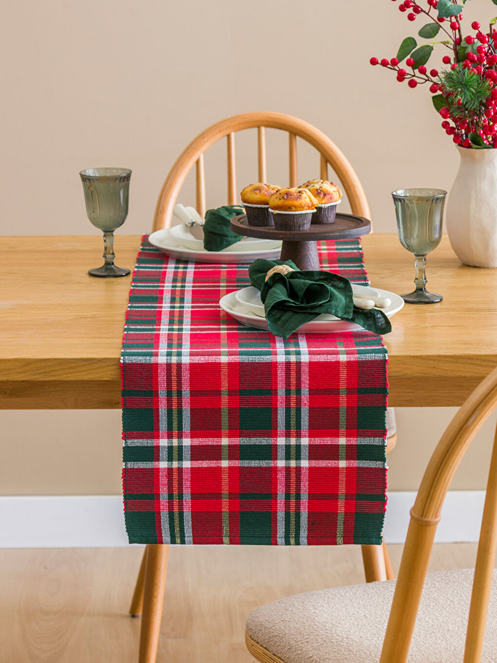 Plaid Patterned Runner 35x130 cm-1