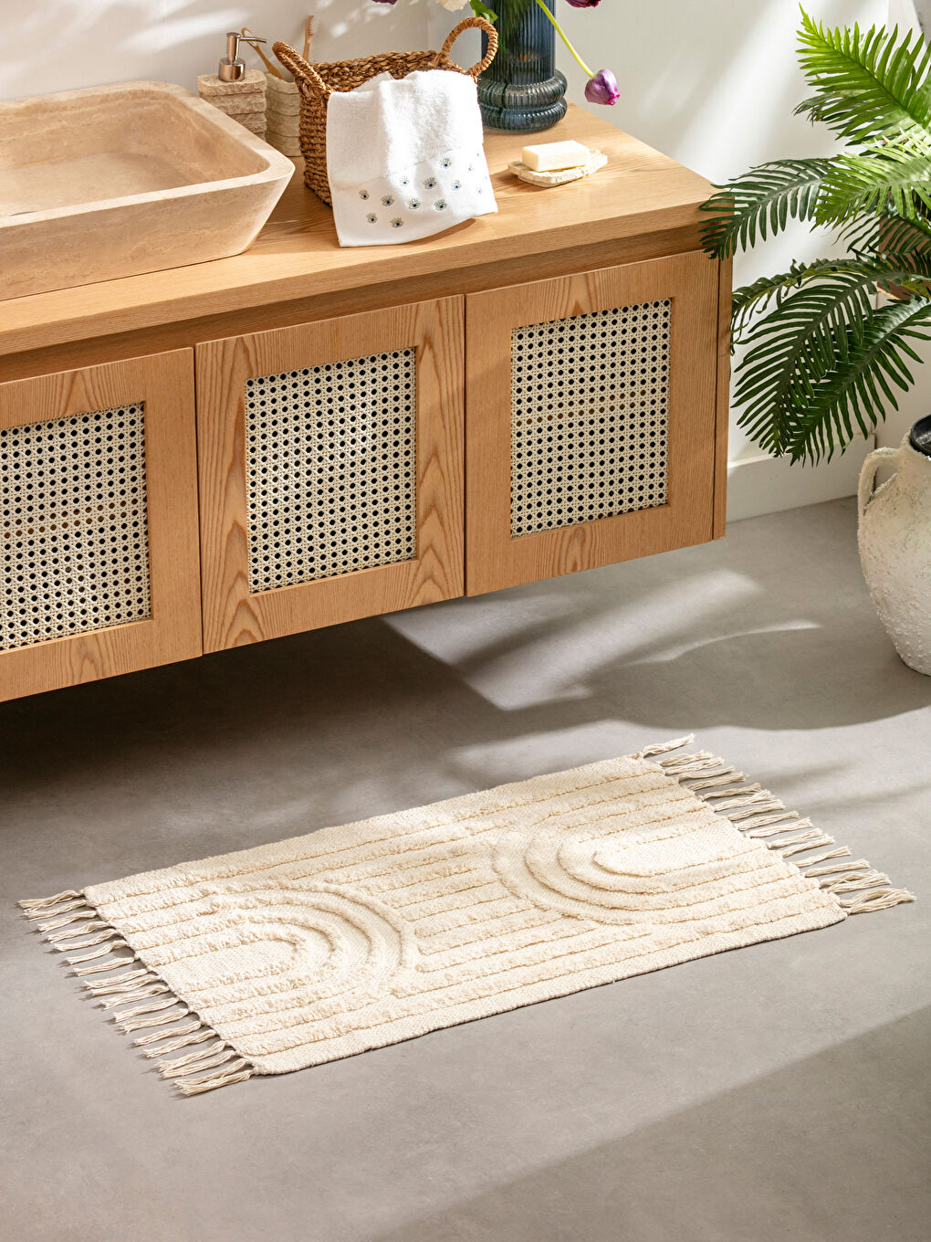 LCW HOME Tasseled Bath Mat 50x80 Cm -W59808Z8-EEW