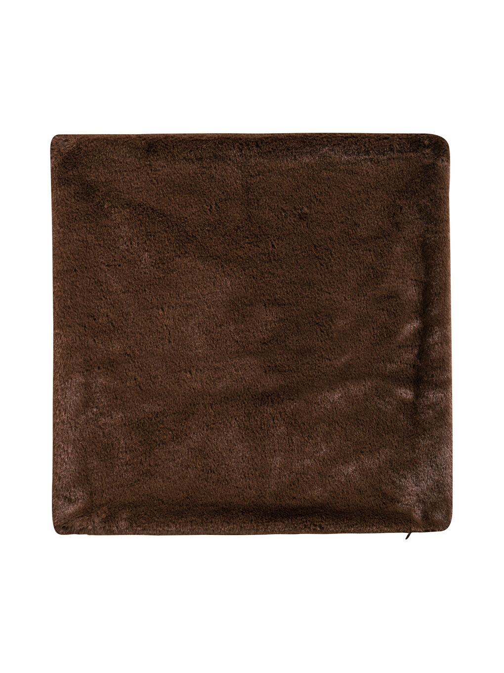 Kahverengi Kürklü Kırlent Kılıfı 45x45 cm-5