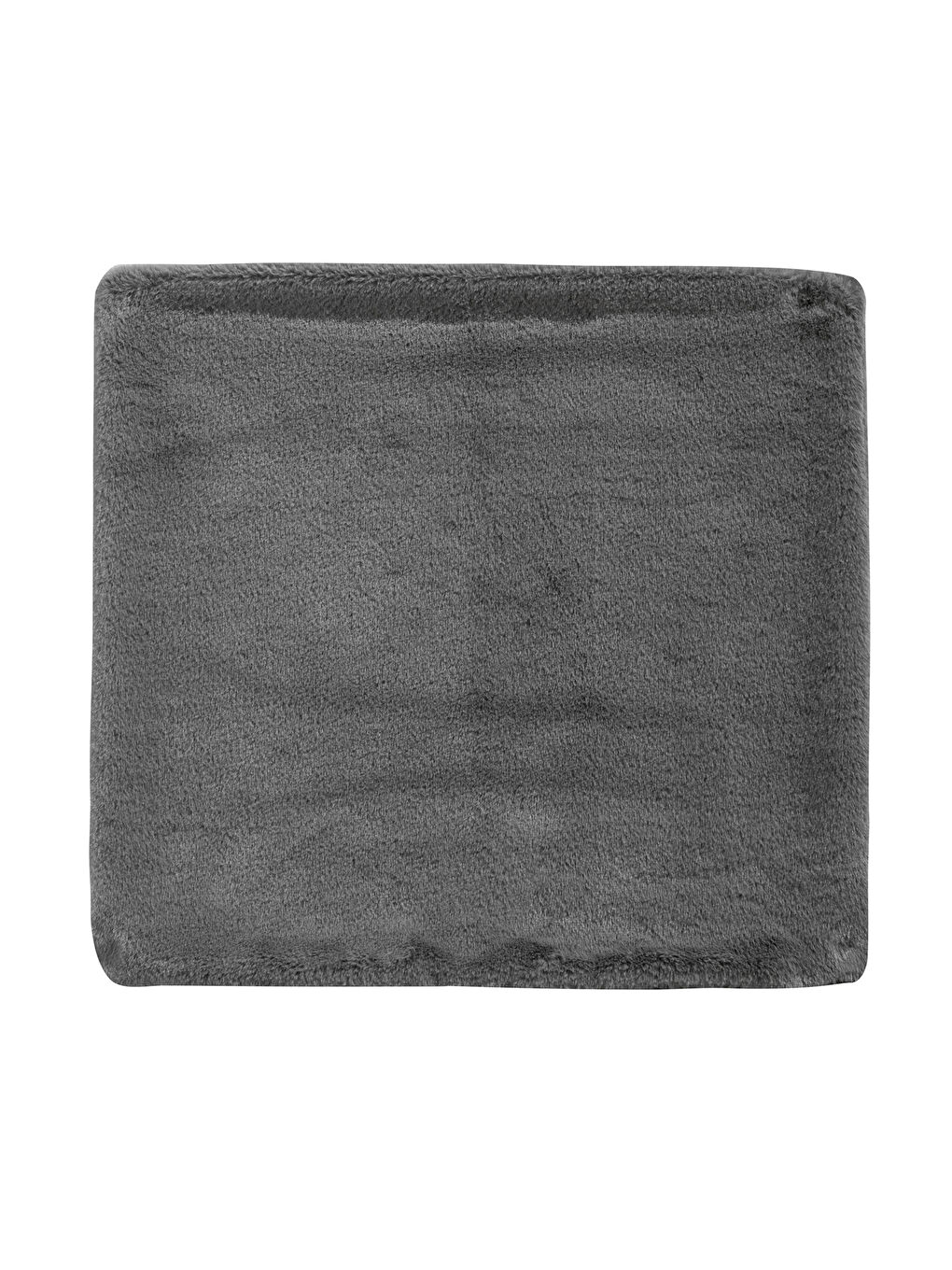 Gri Kürklü Kırlent Kılıfı 45x45 cm-5