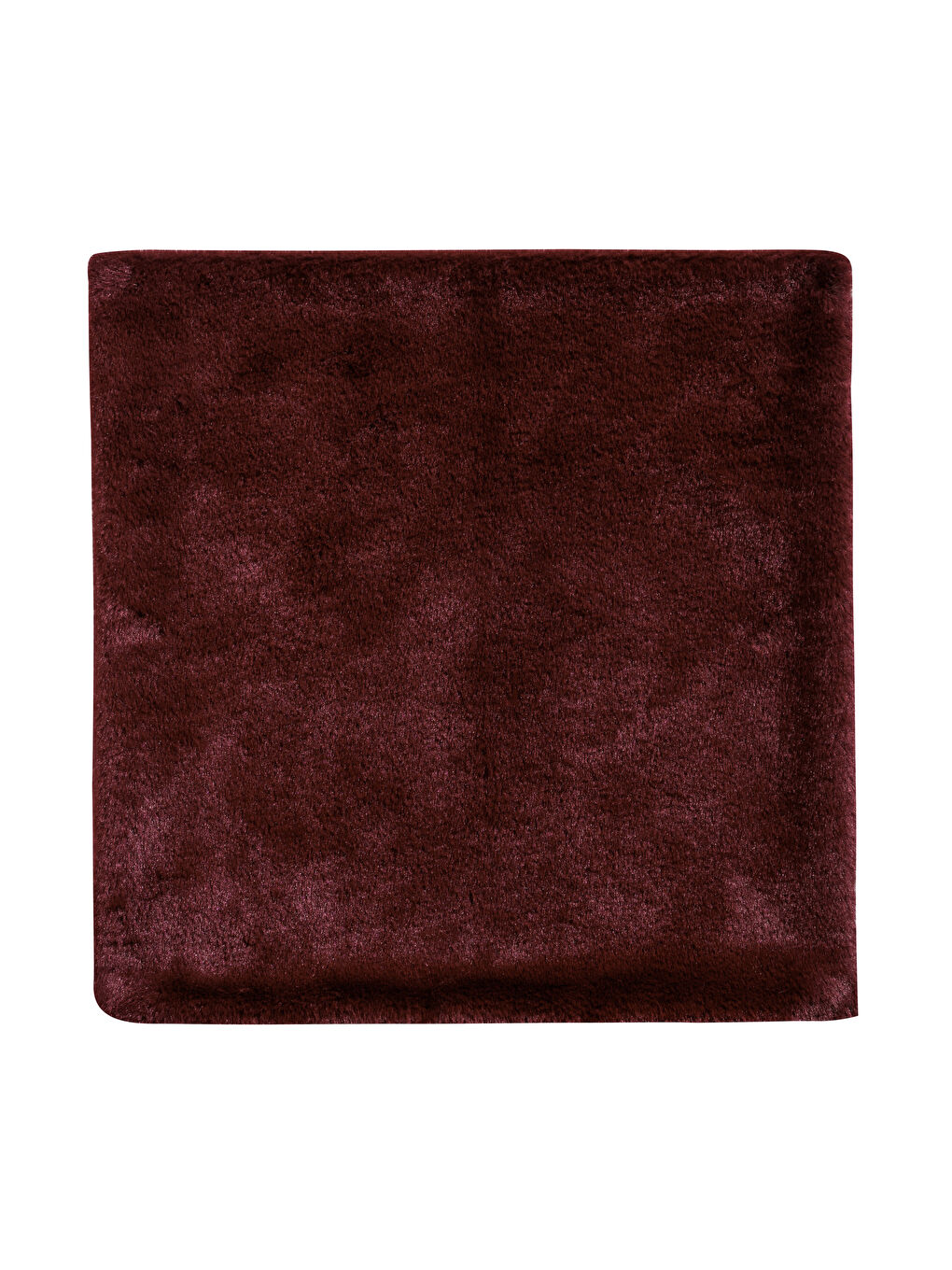 Bordo Kürklü Kırlent Kılıfı 45x45 cm-5