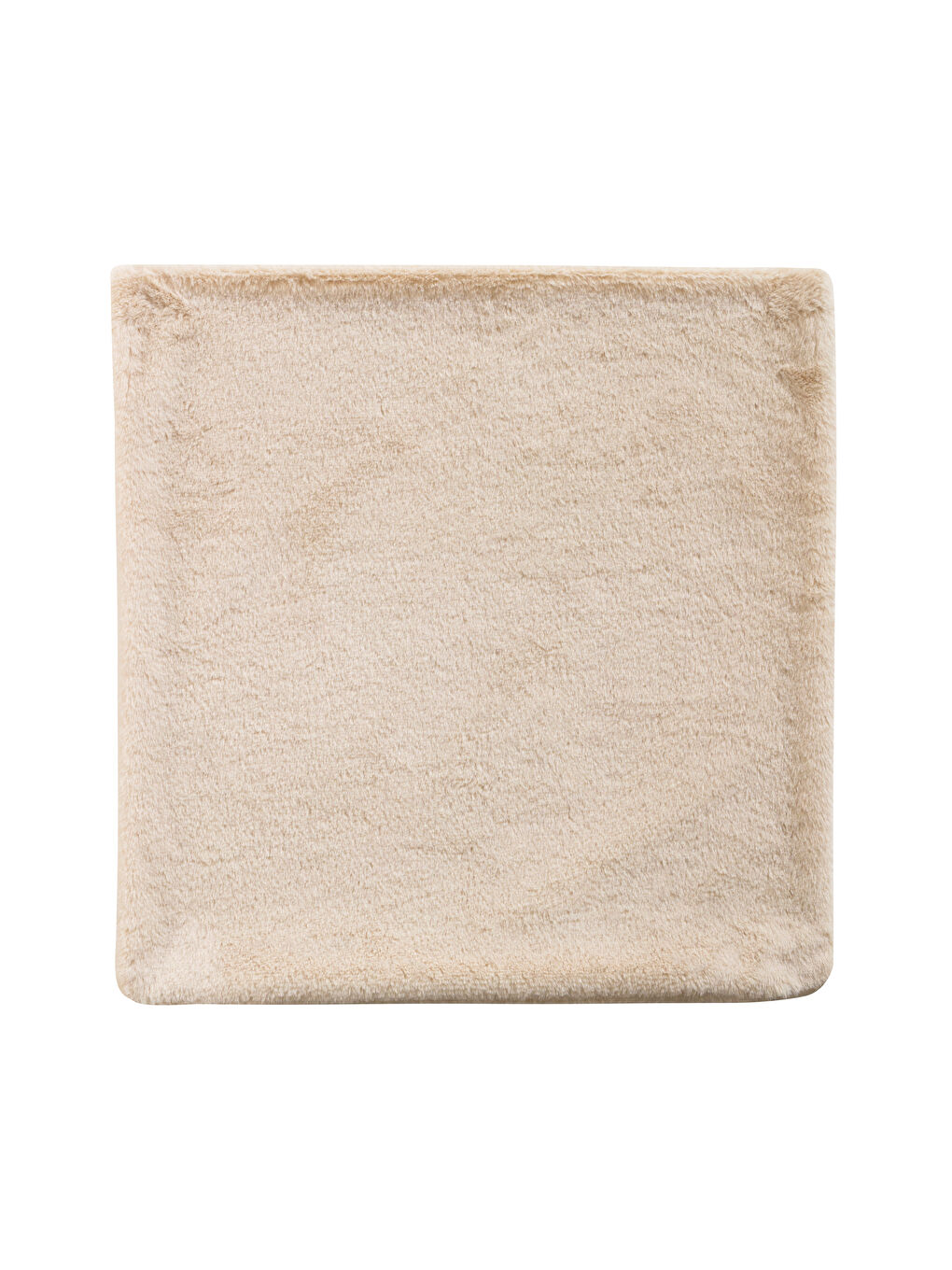 Bej Kürklü Kırlent Kılıfı 45x45 cm-5