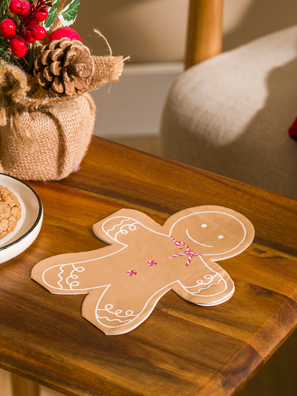 Cookie Man Figure Printed Napkin 20 Pack