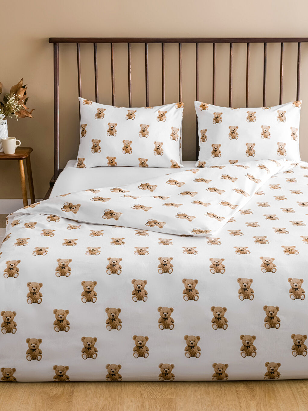 LCW HOME سێتی کەڤەری دووانە پەڕۆی چاپکراوی تێدی بێر -W5AK19Z8-F9C