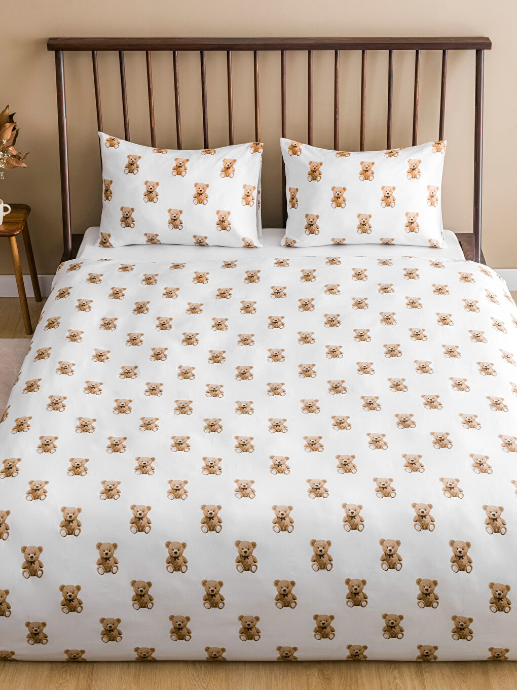 LCW HOME سێتی کەڤەری دووانە پەڕۆی چاپکراوی تێدی بێر -W5AK19Z8-F9C