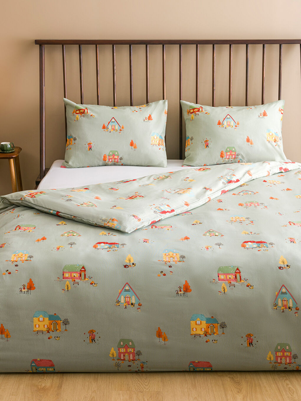 LCW HOME سێتی کەڤەری دووانە پەڕۆ چاپکراو -W5AK31Z8-F9C