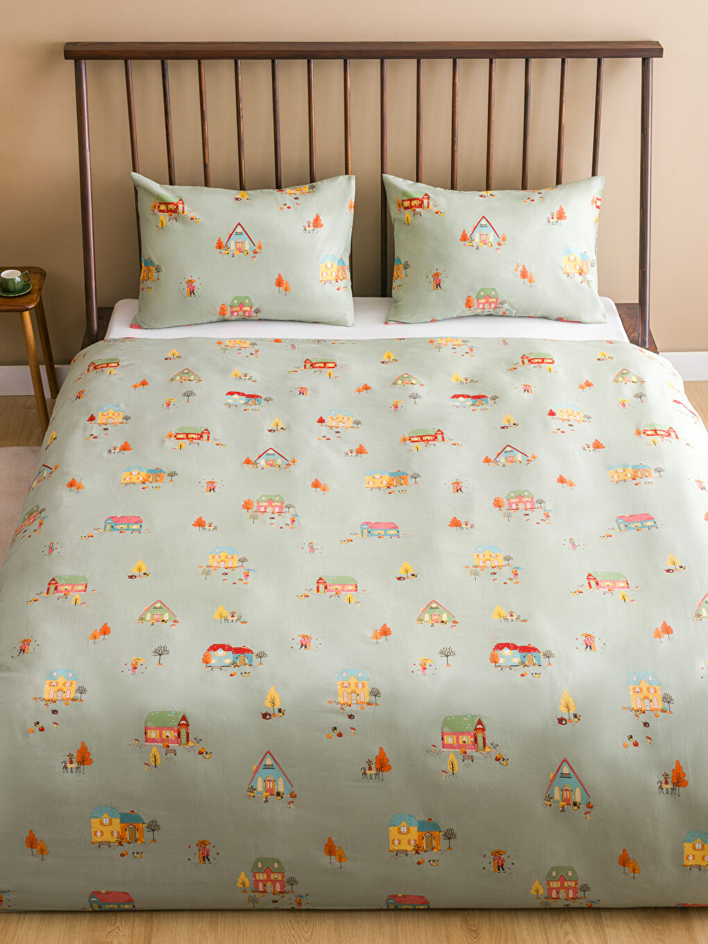 LCW HOME سێتی کەڤەری دووانە پەڕۆ چاپکراو -W5AK31Z8-F9C