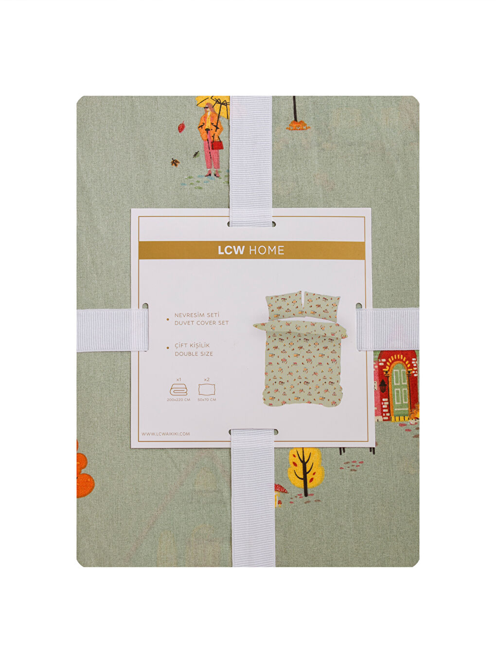 LCW HOME سێتی کەڤەری دووانە پەڕۆ چاپکراو -W5AK31Z8-F9C