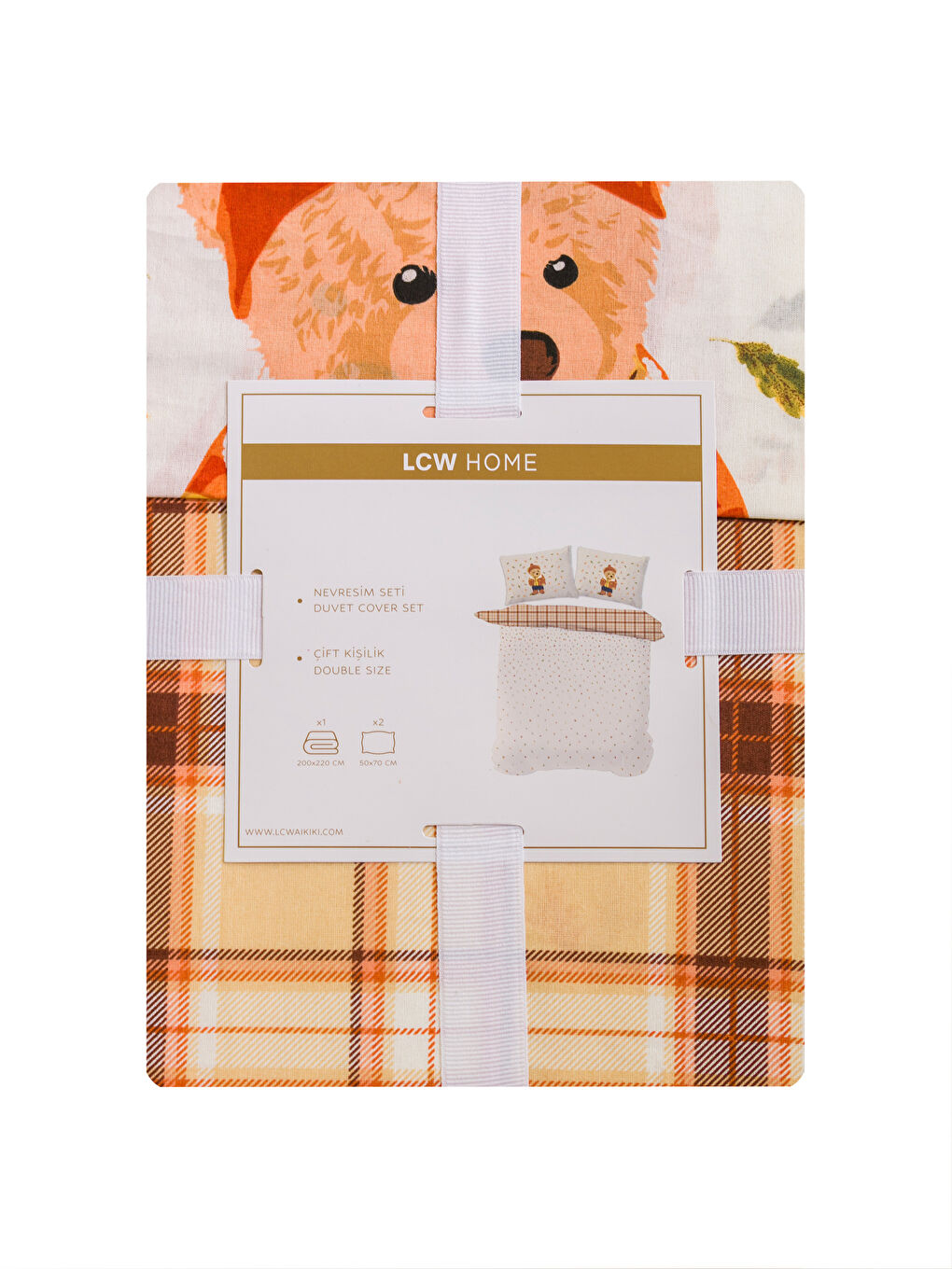 LCW HOME سێتی کەڤەری دووانە پەڕۆی چاپکراوی تێدی بێر -W5AK36Z8-F9C