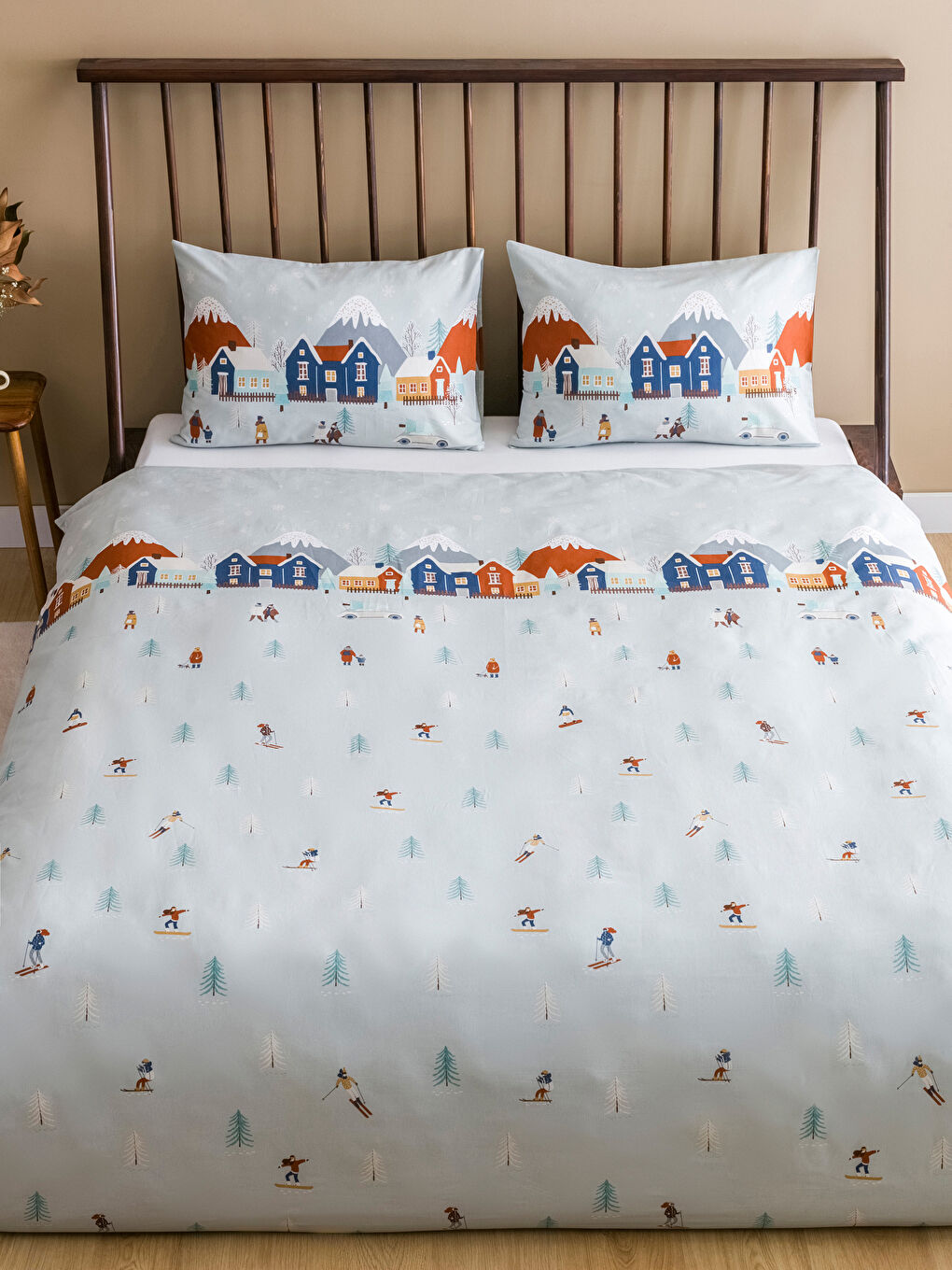 New Year Themed Double-Sided Duvet Cover Set-1
