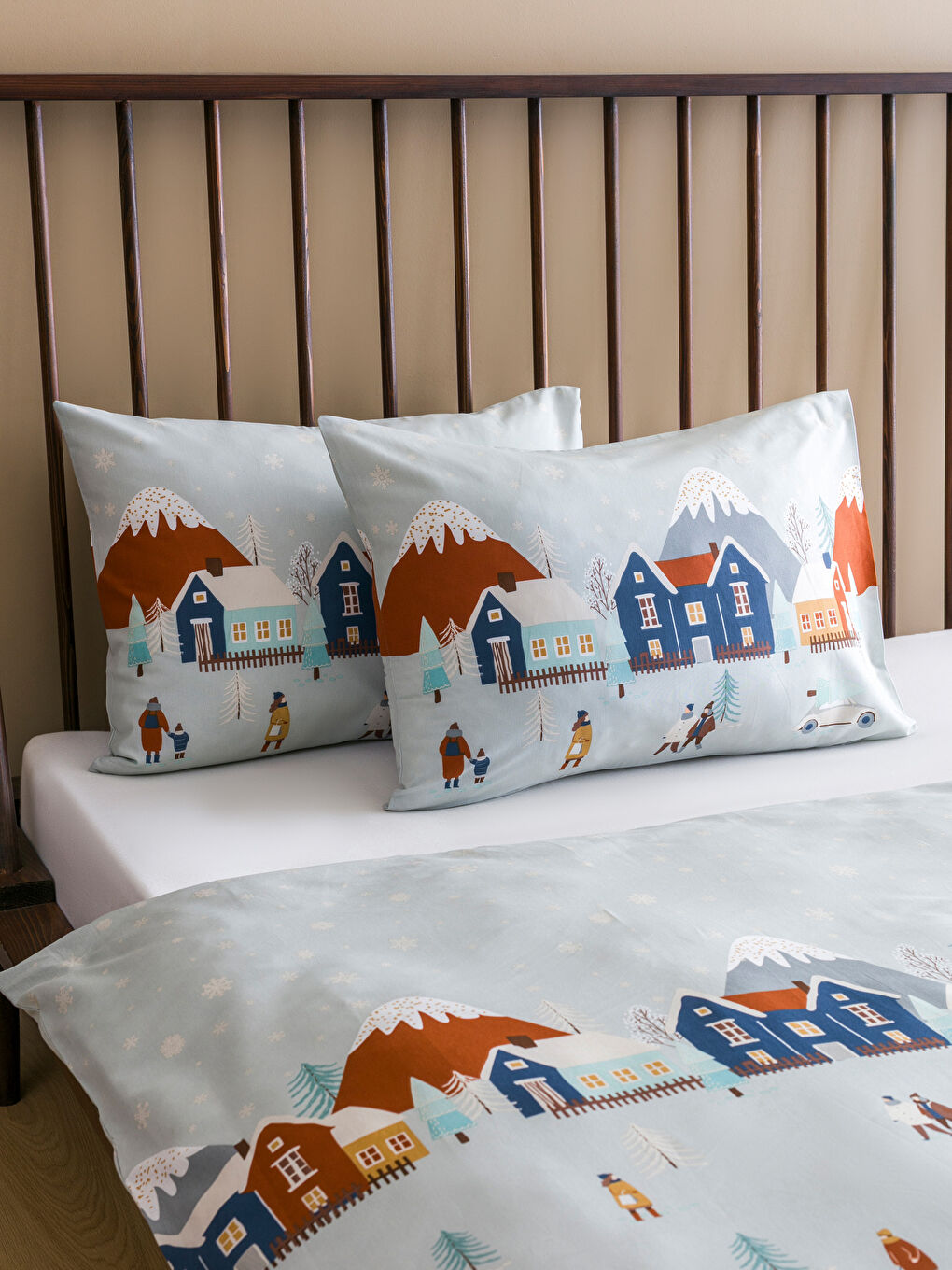 New Year Themed Double-Sided Duvet Cover Set-2
