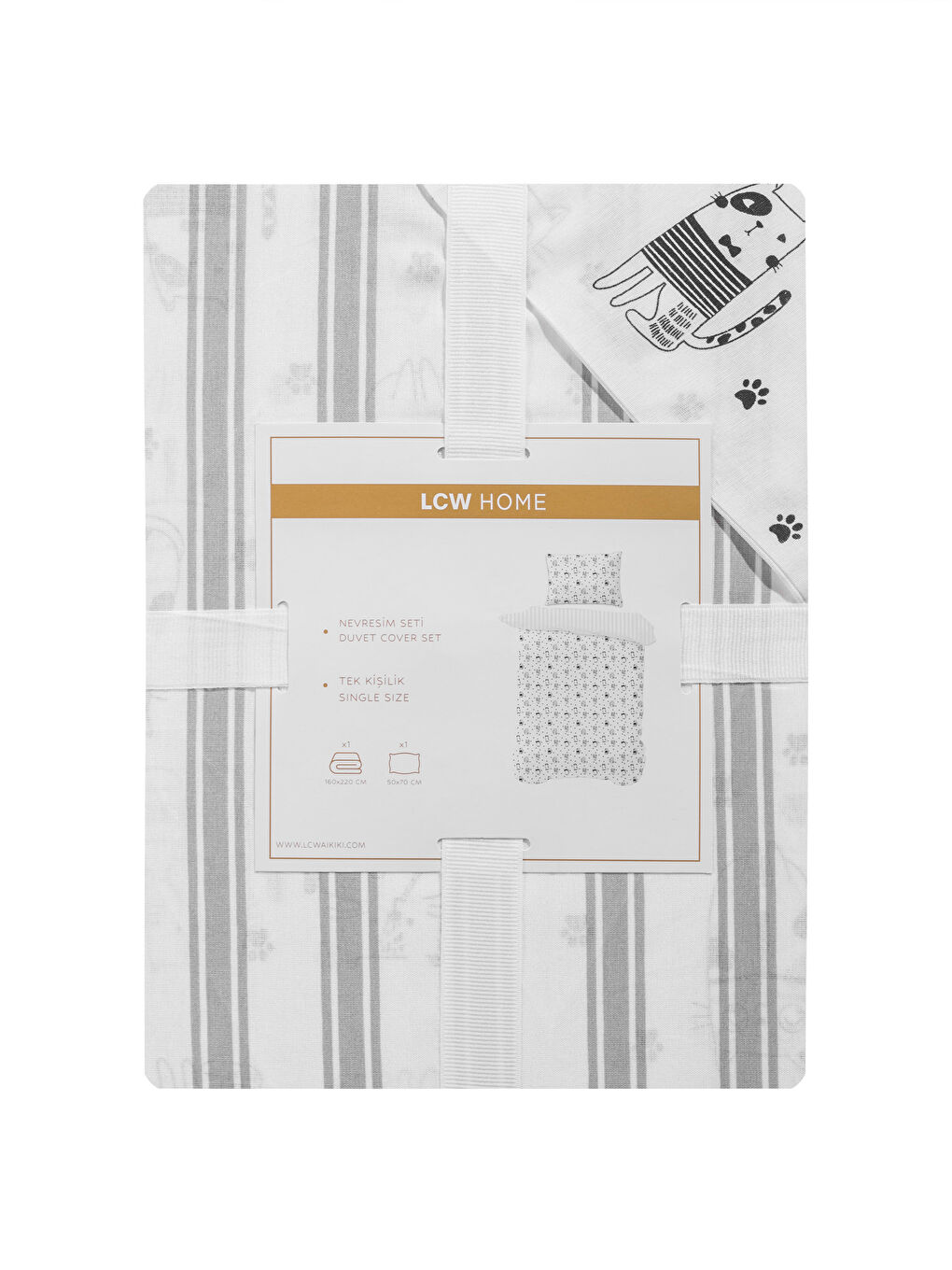 LCW HOME سێتی کەڤەری تاکە پەڕۆ تێكه‌ڵاو -W5AK69Z8-F9C