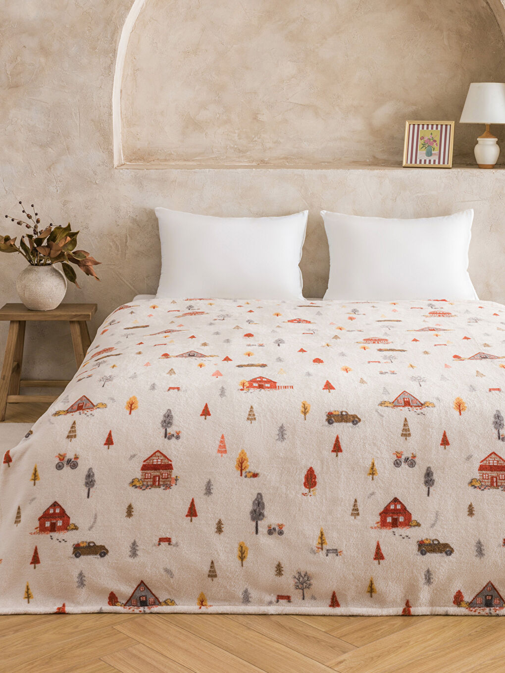 LCW HOME Printed Double Blanket 200x220 cm -W5AQ05Z8-YJ9