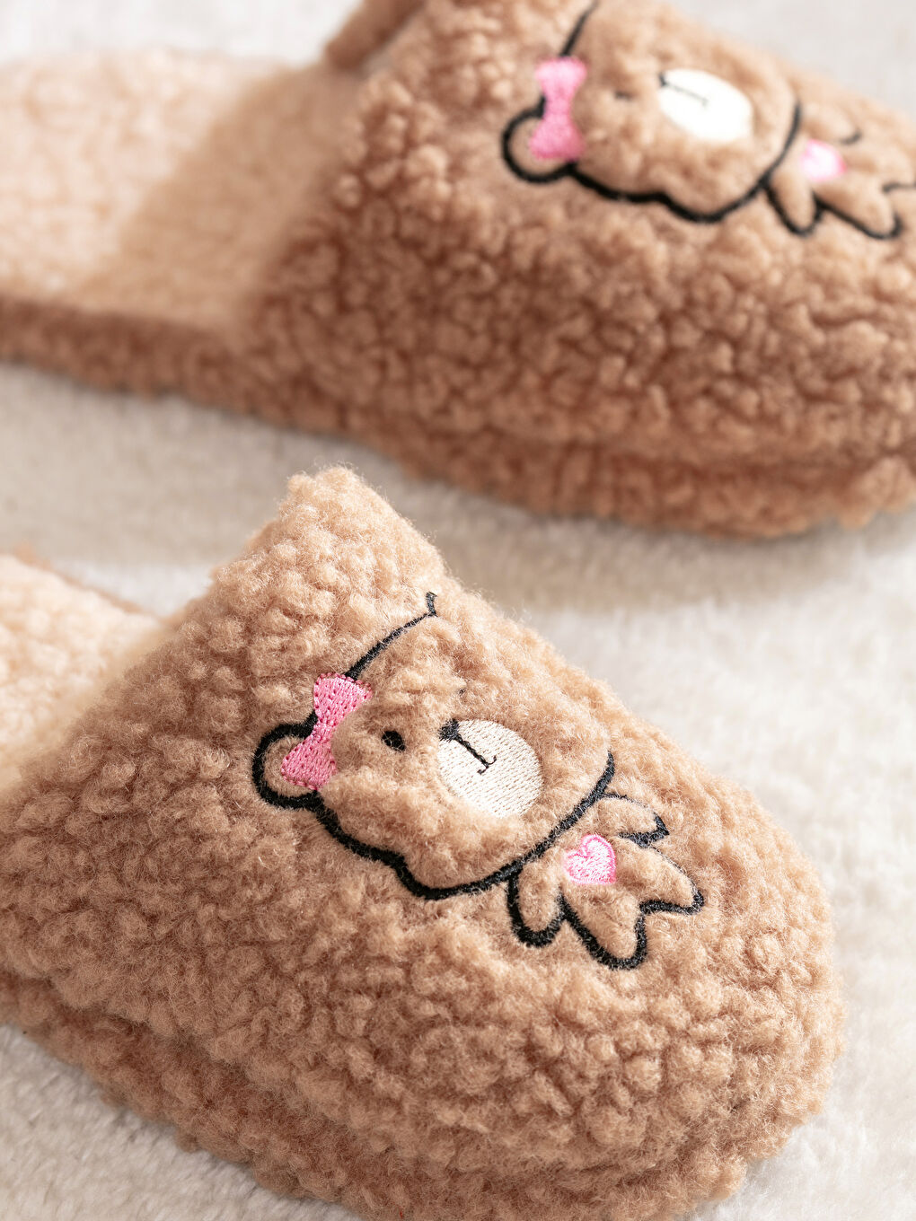 Bear Teddy Embroidered Women's Home Slippers-2