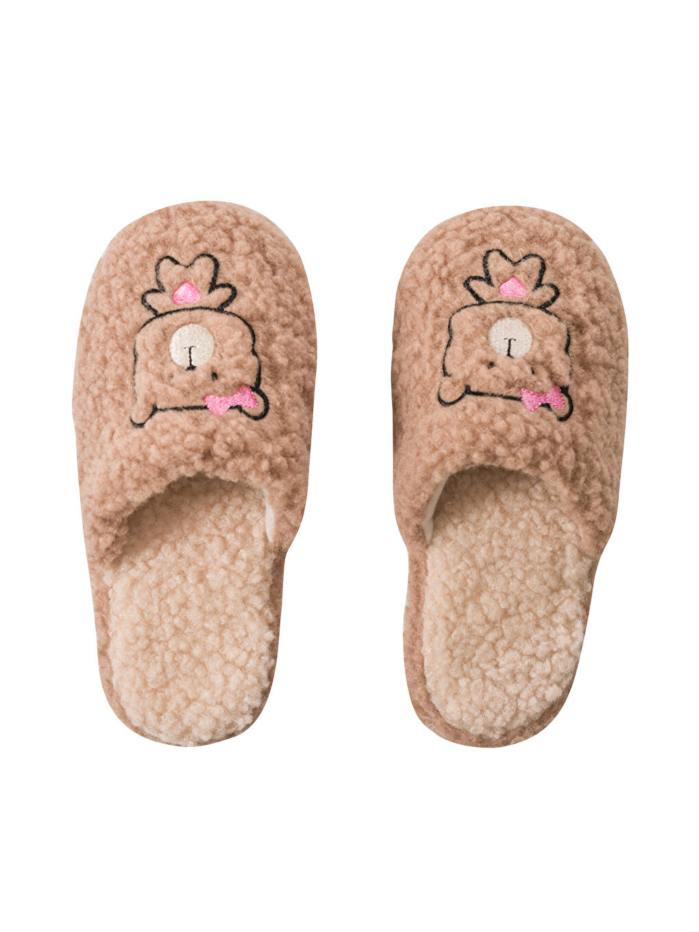 Bear Teddy Embroidered Women's Home Slippers-5