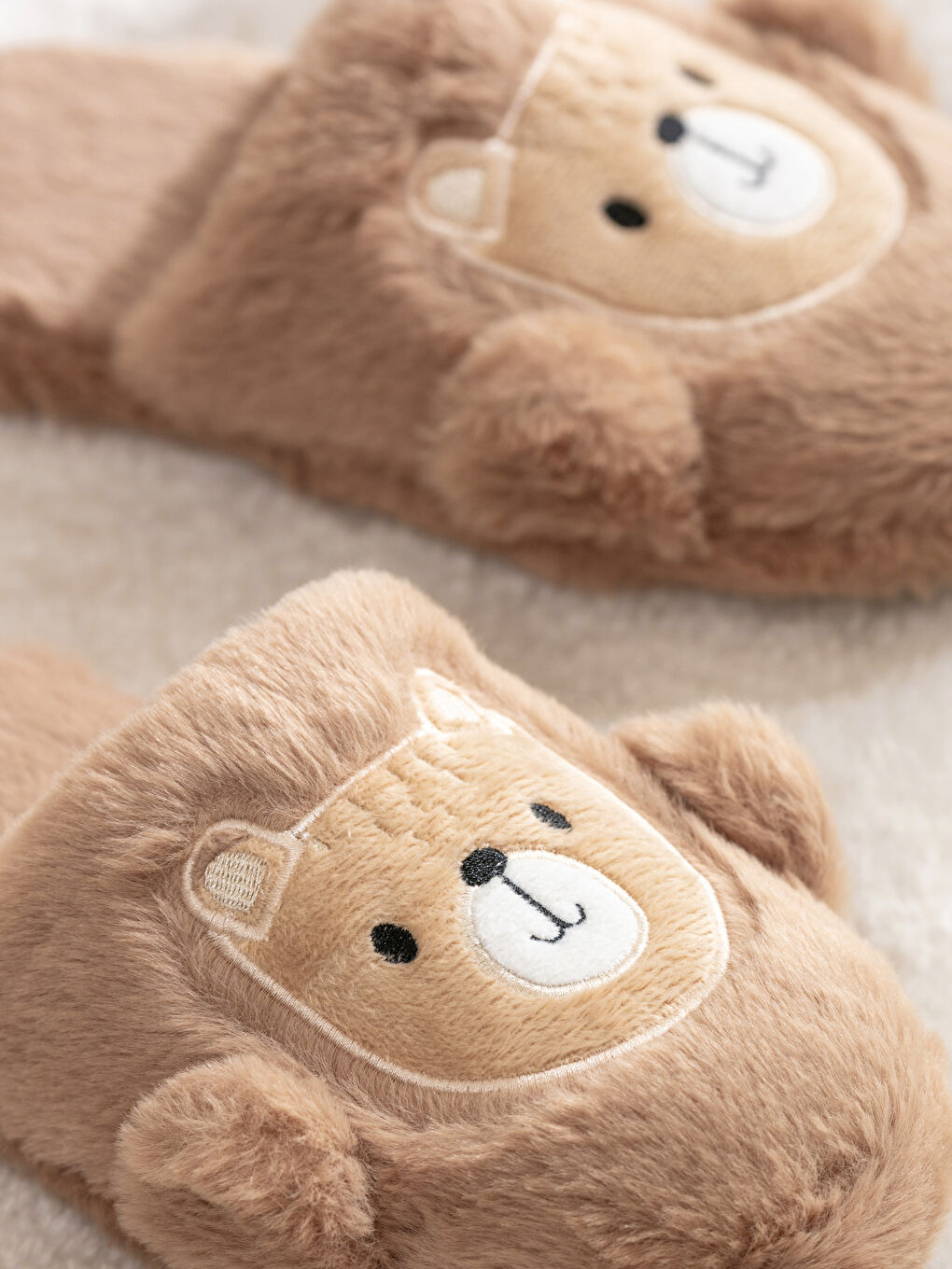 Bear Teddy Embroidered Women's Home Slippers-2