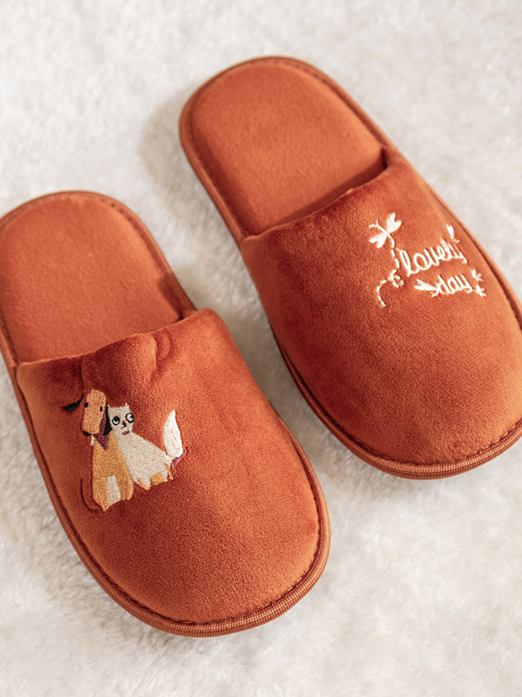 Woman BROWN Home Slippers-2
