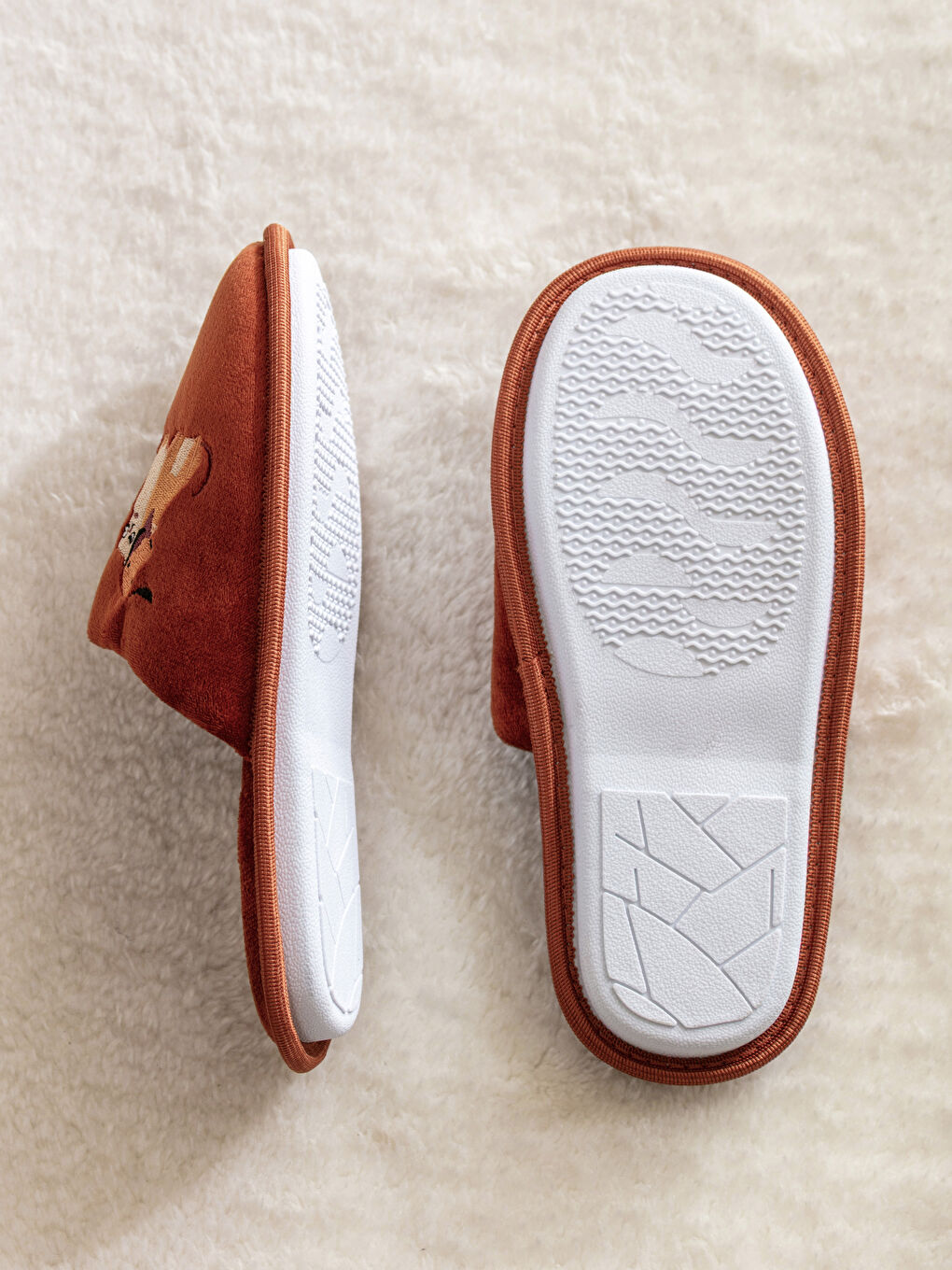 Woman BROWN Home Slippers-3