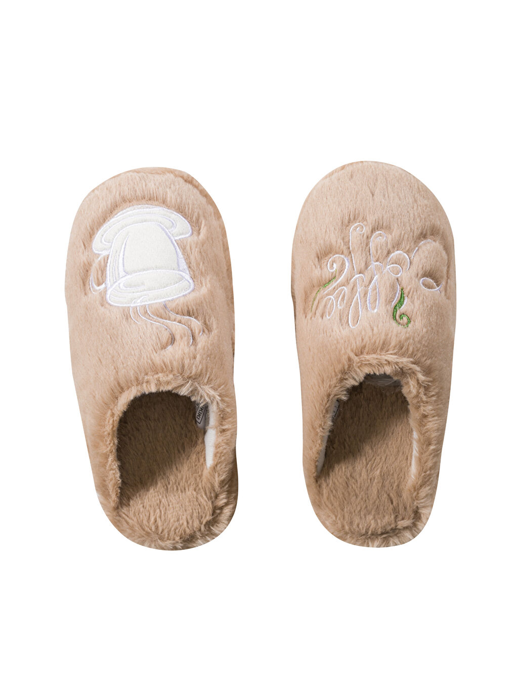 Embroidery Detailed Plush Women's Home Slippers-5