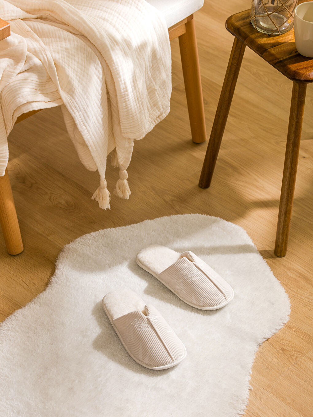 Woman BEIGE Home Slippers