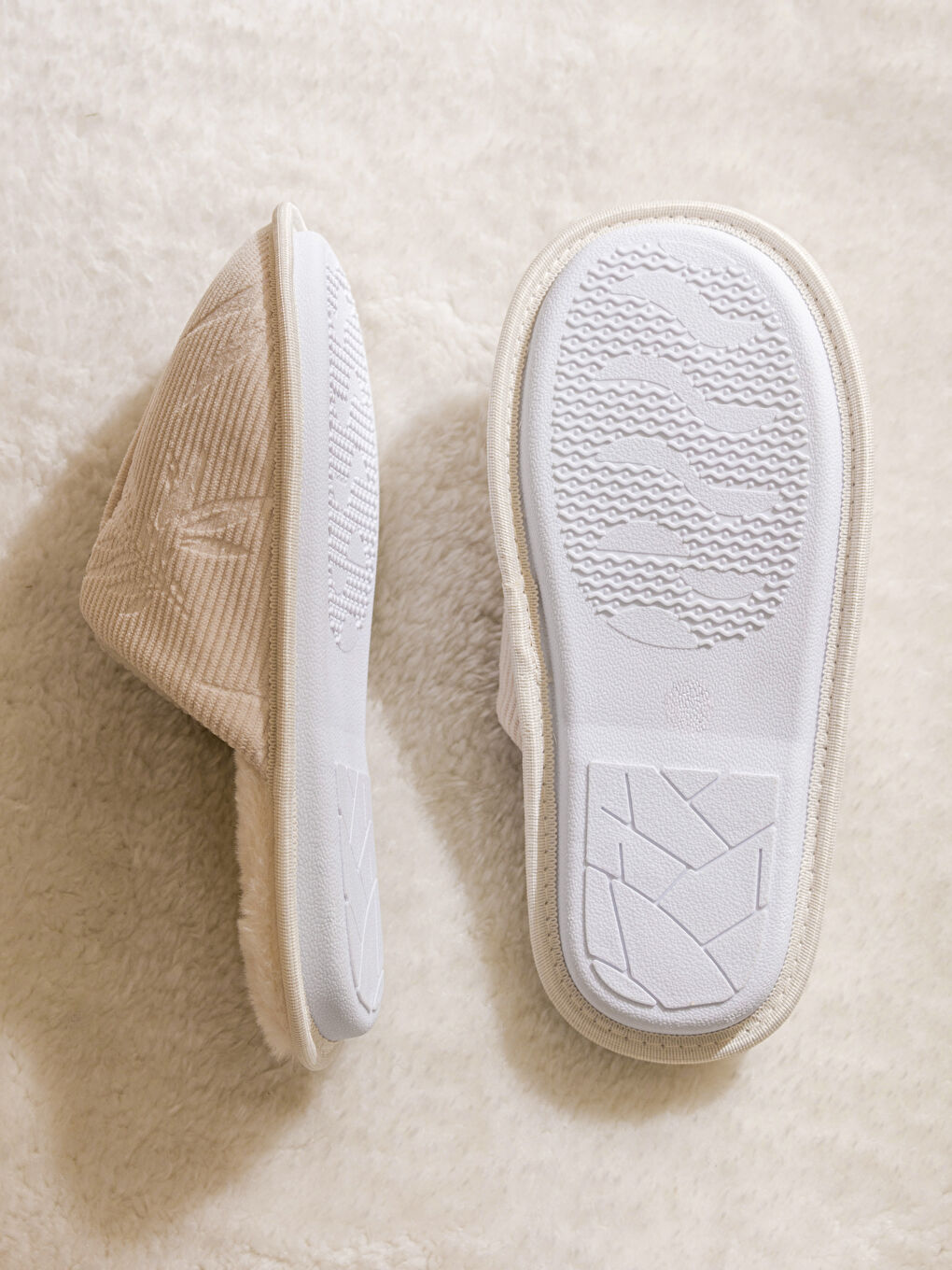 Woman BEIGE Home Slippers-3