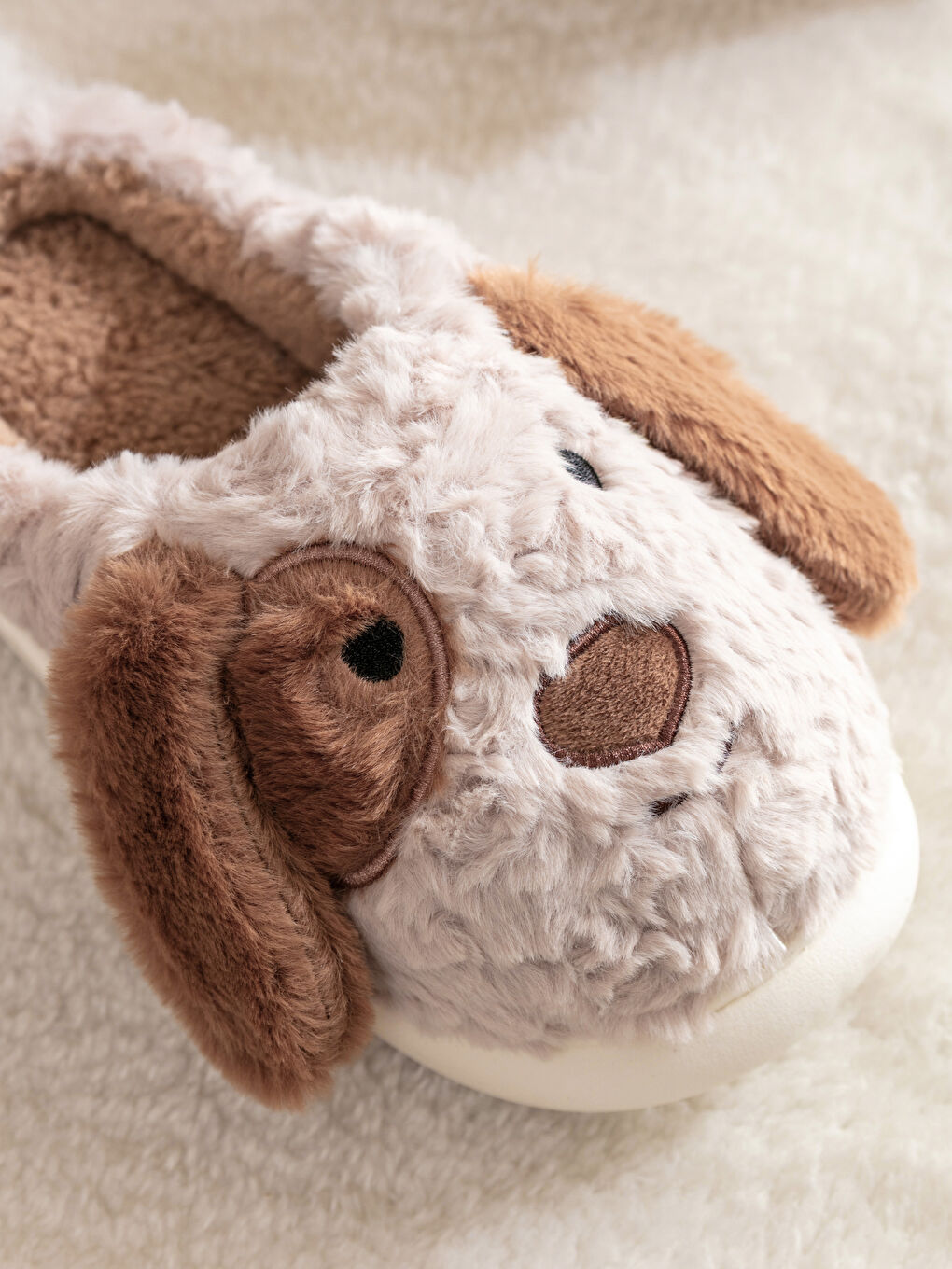 Dog Figure Plush Women's Home Slippers-2