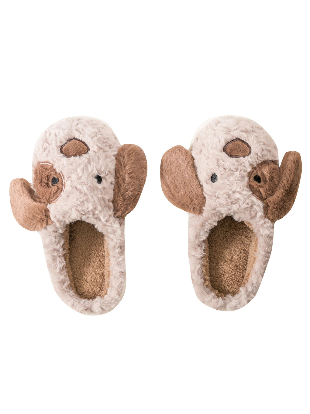 Dog Figure Plush Women's Home Slippers-5