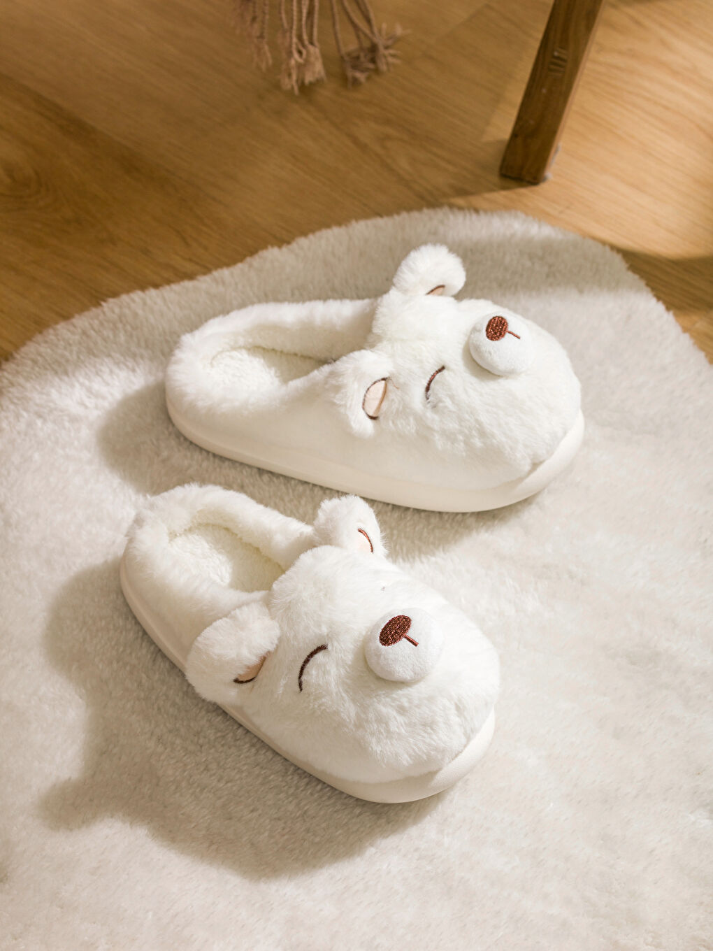 Woman ECRU Home Slippers-1