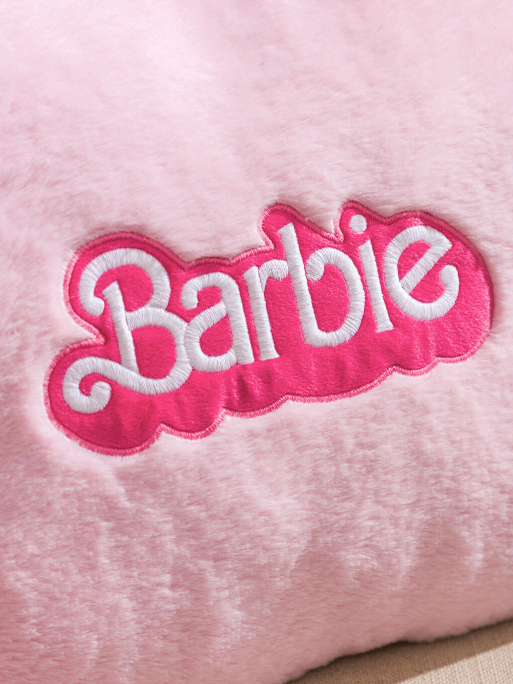 LCW HOME Barbie Embroidered Plush Cushion 35x45 cm -W5AU14Z4-JH4