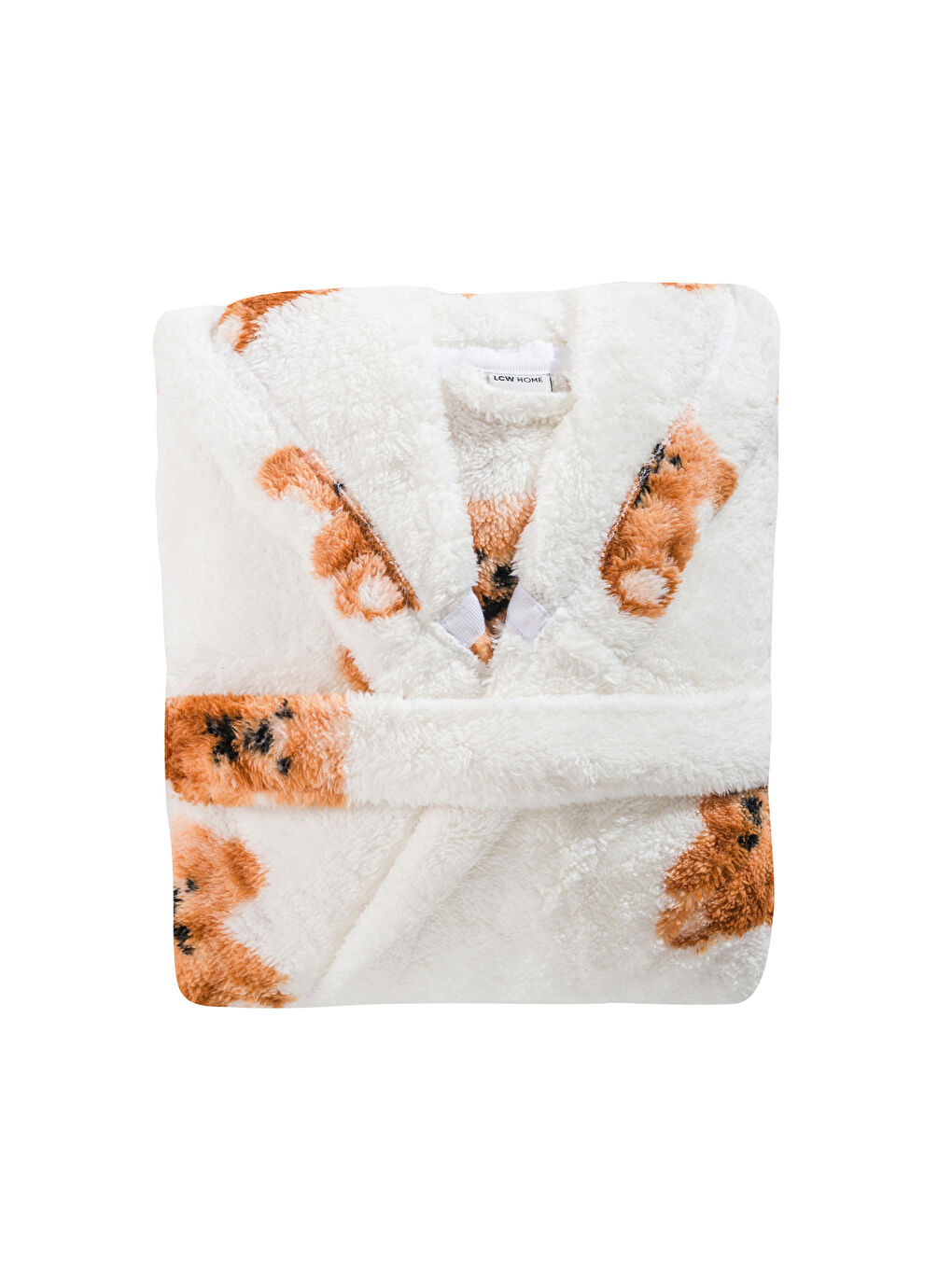 Bej Ayı Teddy Baskılı Kadın Sabahlık-4