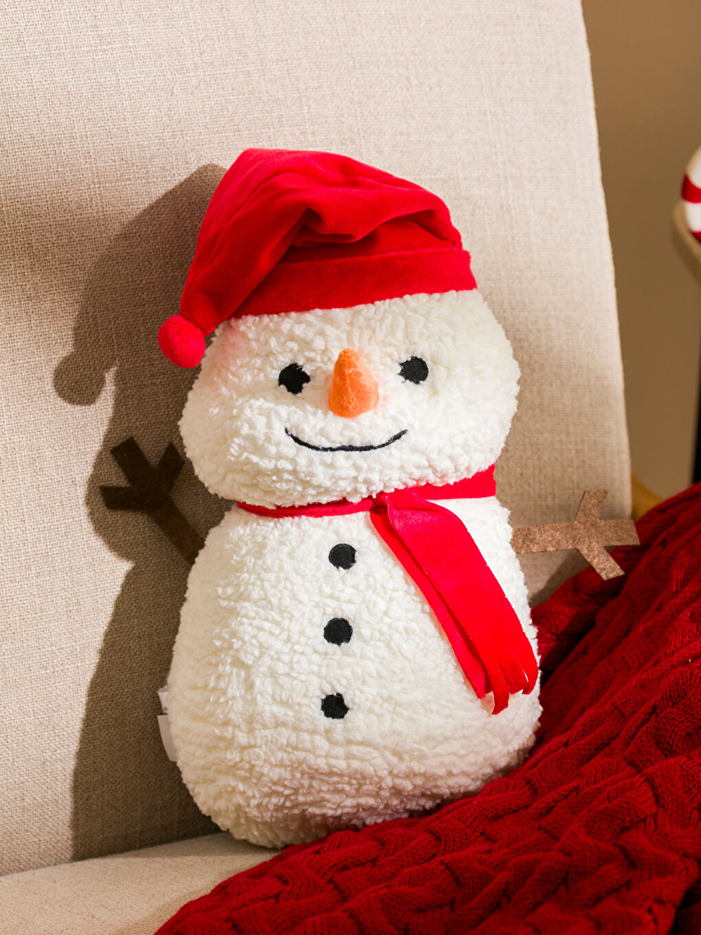 Snowman Figured Baby Cushion 40 cm-1