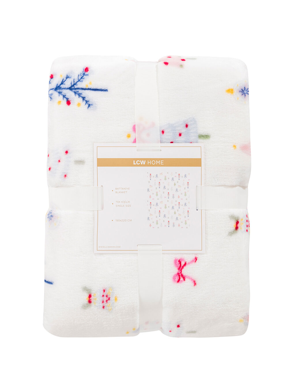 Bow Printed Single Bed Blanket 150x220 cm-4